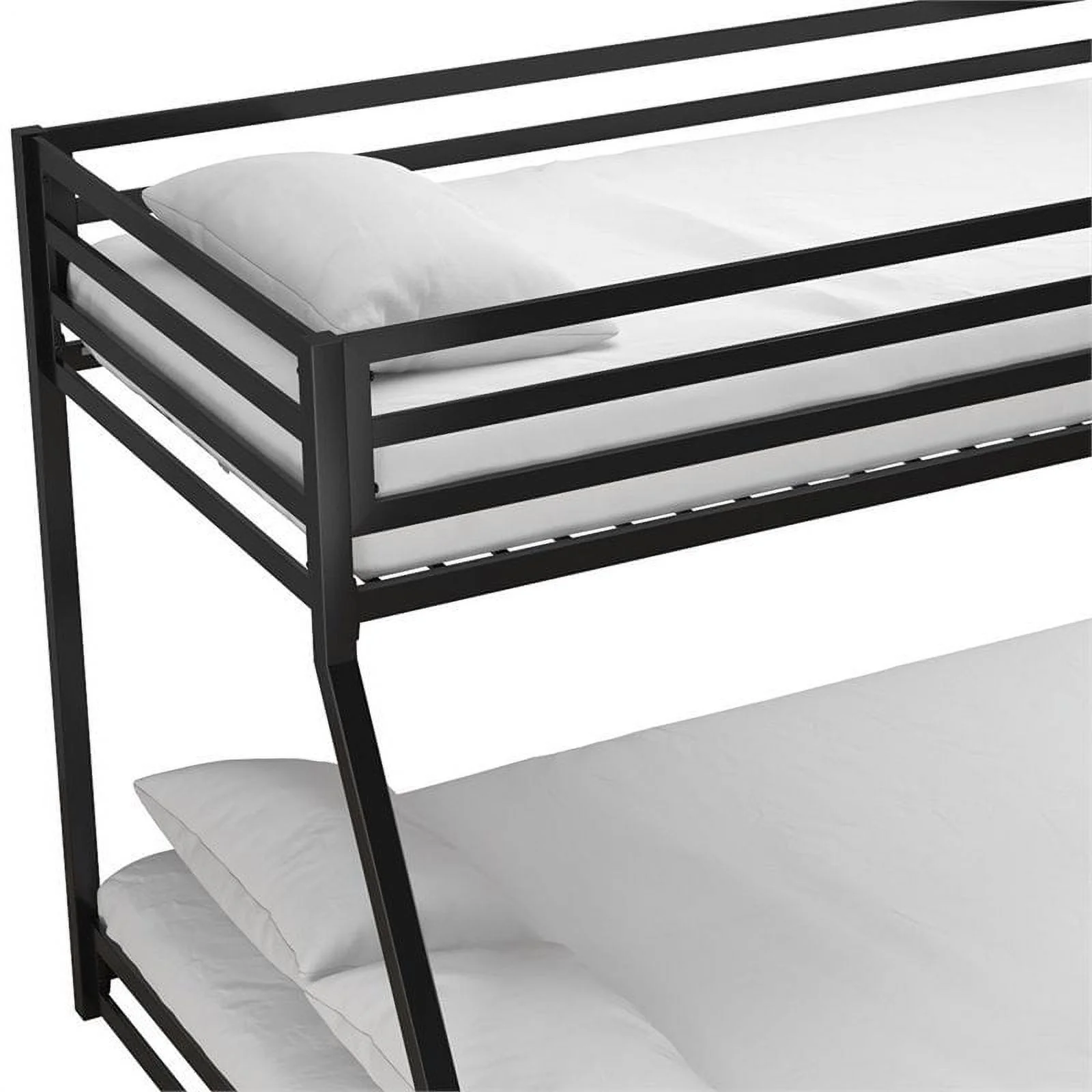 DHP Mabel Twin Over Full Metal Bunk Bed in Black