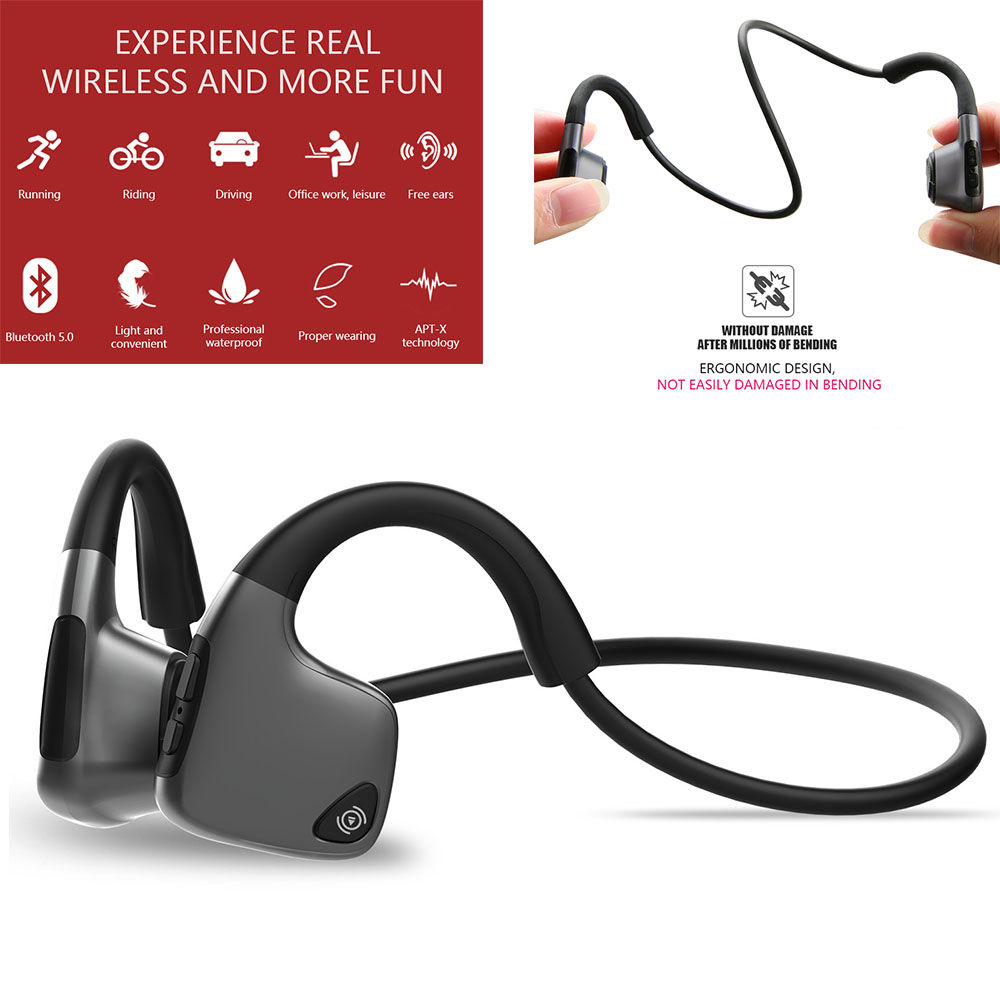 JahyShow Bone Conduction Wireless Headphones Bluetooth 5.0 Earphones Running Open-Ear USA