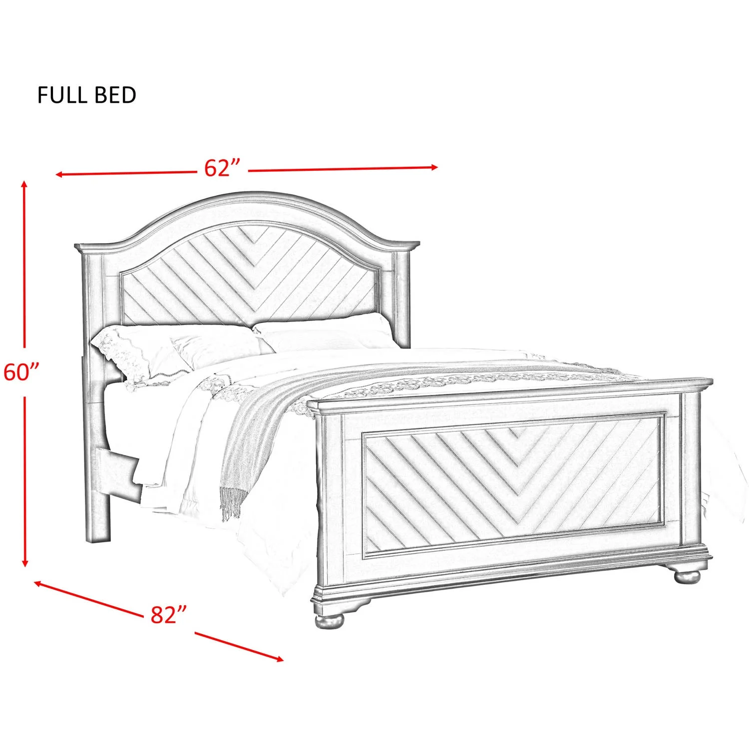 Picket House Addison Black Full Bed Footboard (Box 1 of 3)