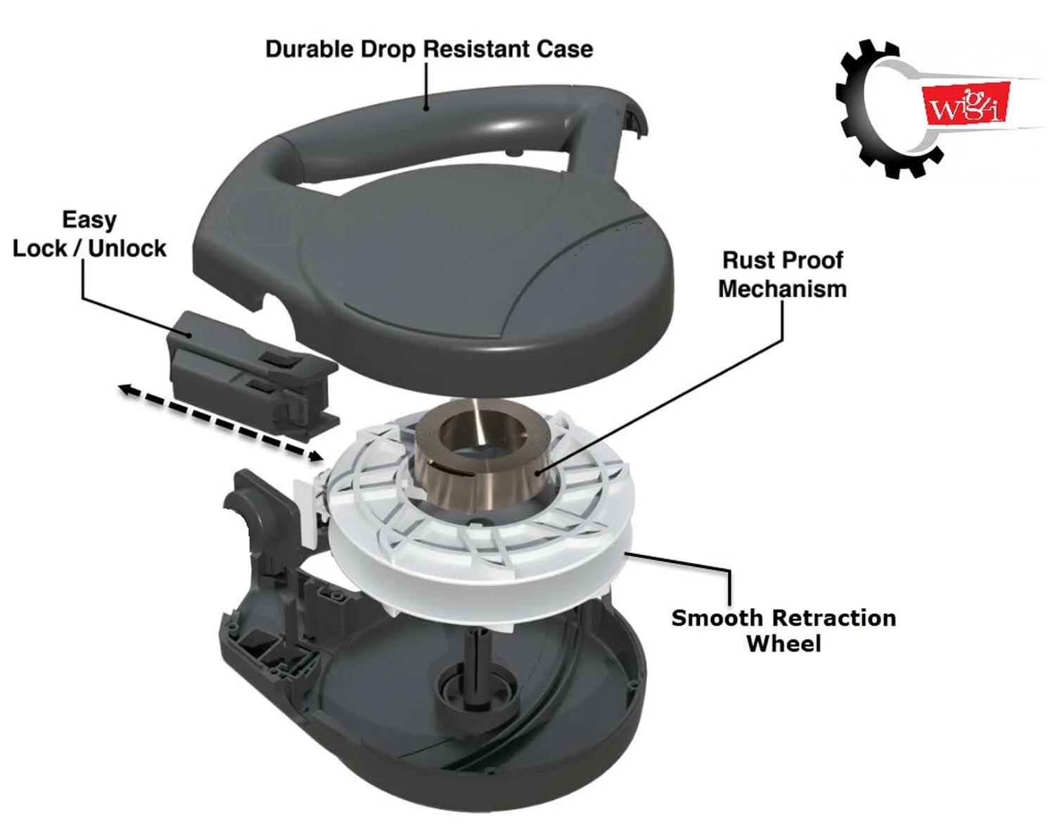 Retractable Gel Leash, Medium (Up to 44 lbs / 20 Kg) - Blue Splash - 16 ft (5 m