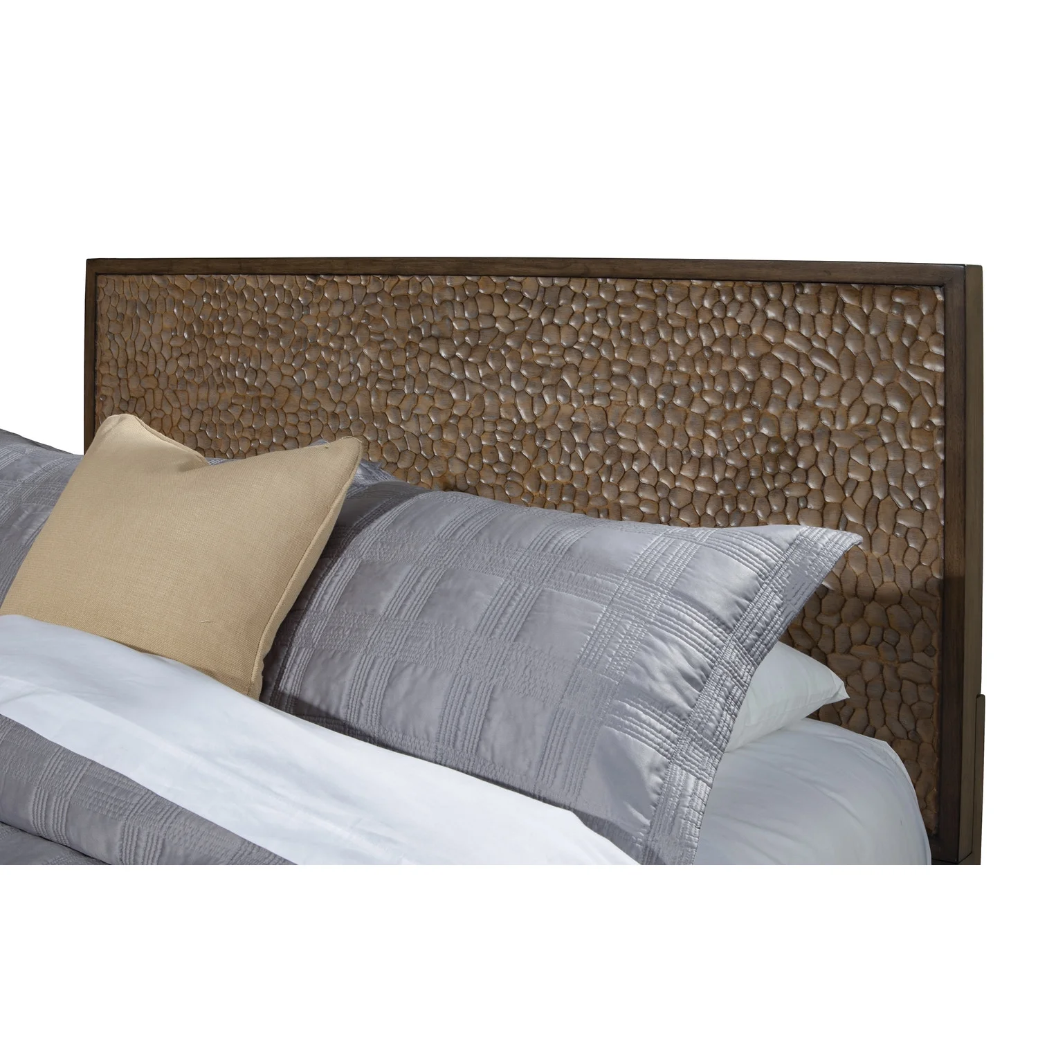Alpine Furniture Brown Pearl Queen Panel Bed in Brown Bronze
