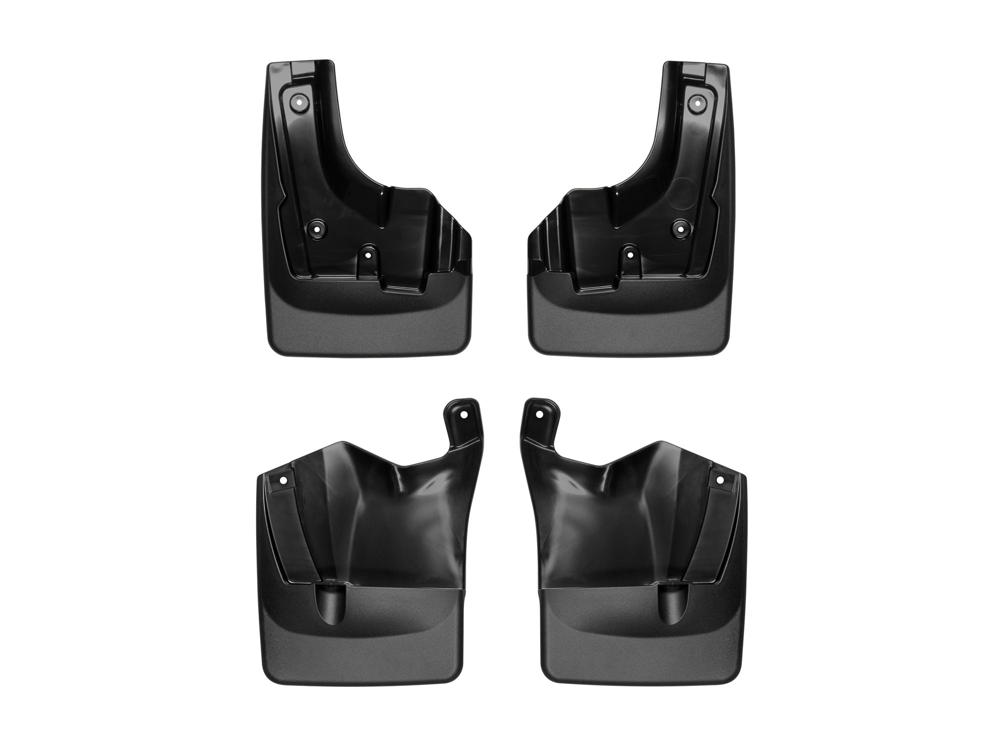 WeatherTech Custom No Drill Splash Guard MudFlaps compatible with 2019-2021 Subaru Forester, Front & Rear Set - Black