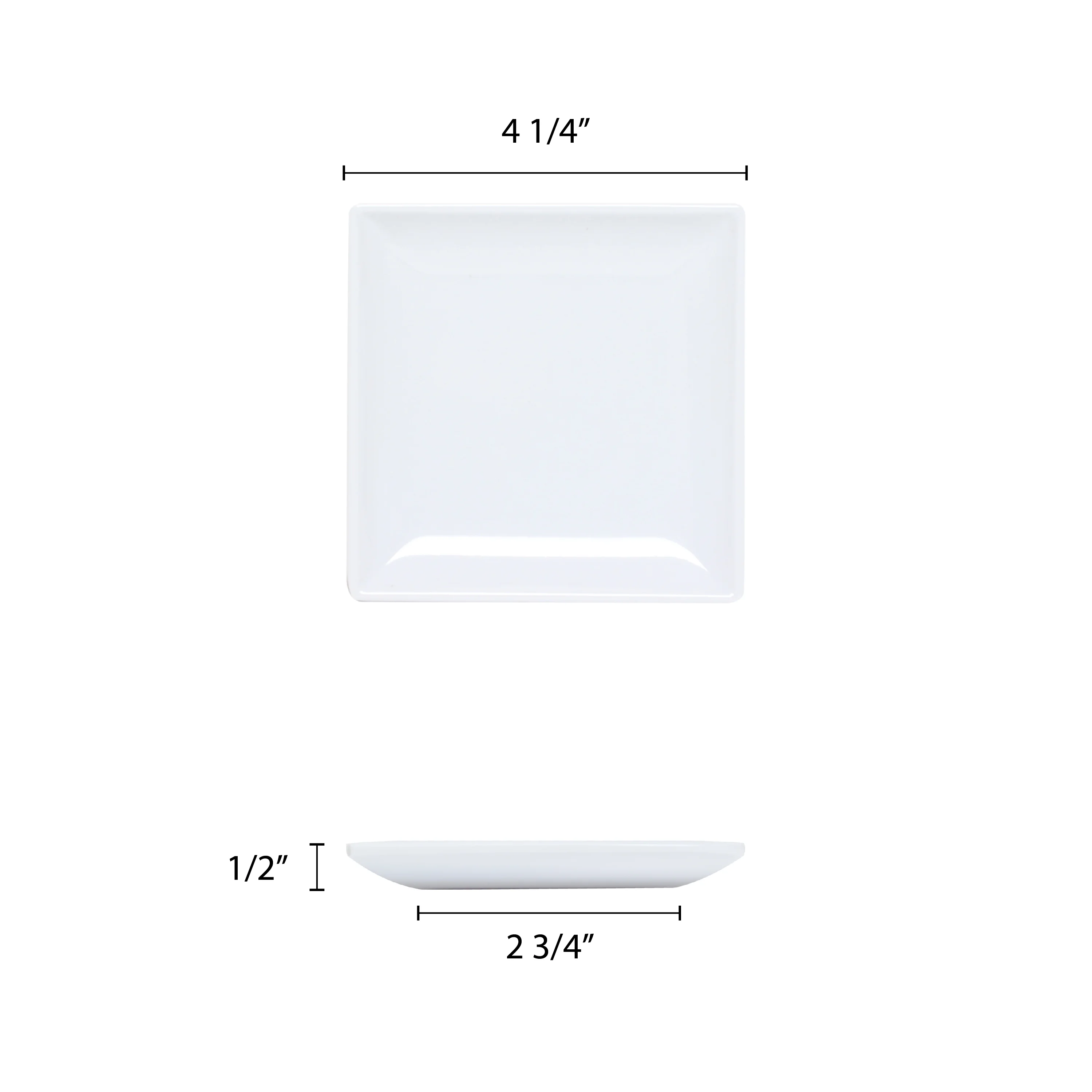 Excellante Classic White Extra Heavy Weight Melamine Dinnerware Collection 4 1/2