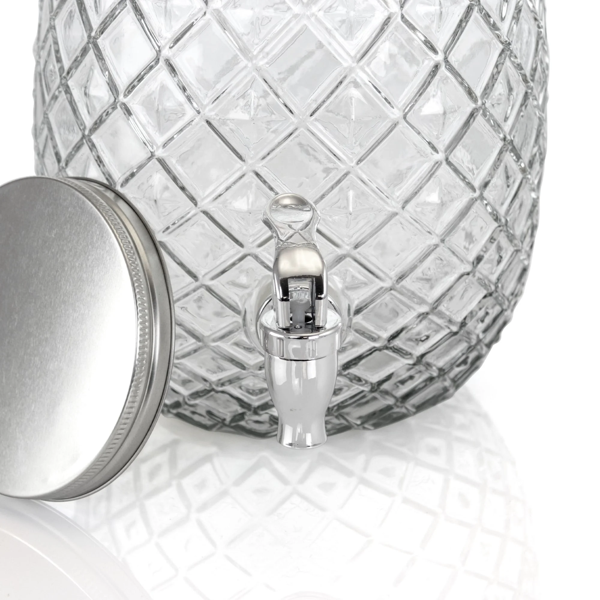 Gibson Home 1.2 Gallon Pineapple Clear Glass Drink Dispenser