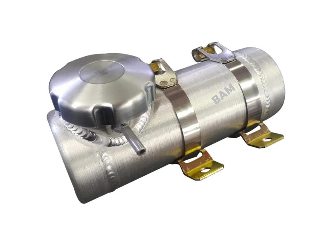 3x13 End Fill Round Spun Aluminum Gas Tank ( .40 Gallon ) w/Vent Tube & Brackets - 1/4 NPT