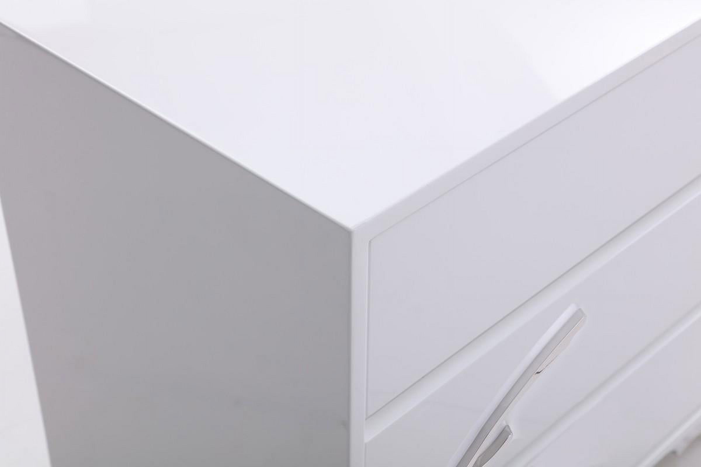 Modern White High Gloss Finish & Chrome Dresser VIG Modrest Legend