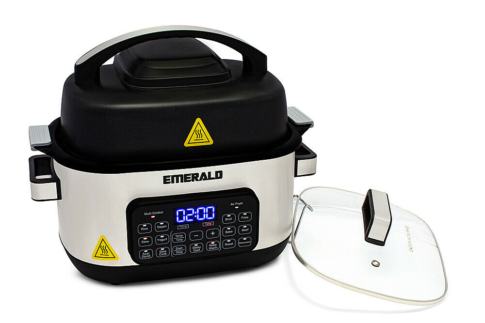 14 in 1 Multi Cooker & Air Fryer Duo -6L- Stainless Steel, Rice, Steam,  Yogurt, Sear/Sauté, Slow Cook, Fries, Bake, Dehydrate