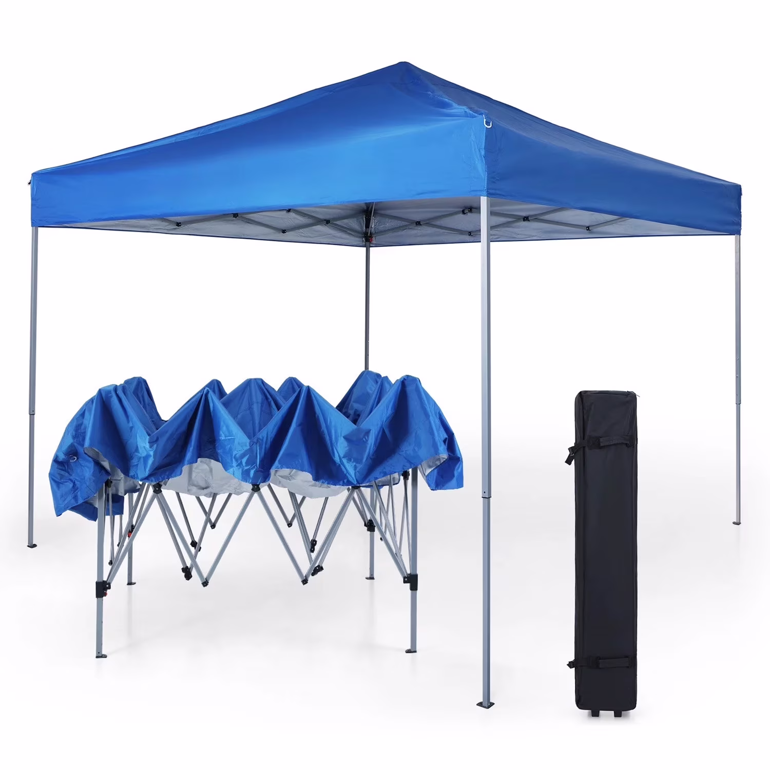 MF Studio 10x10 FT Straight Leg Popup Canopy with Wheeled Carry Bag
