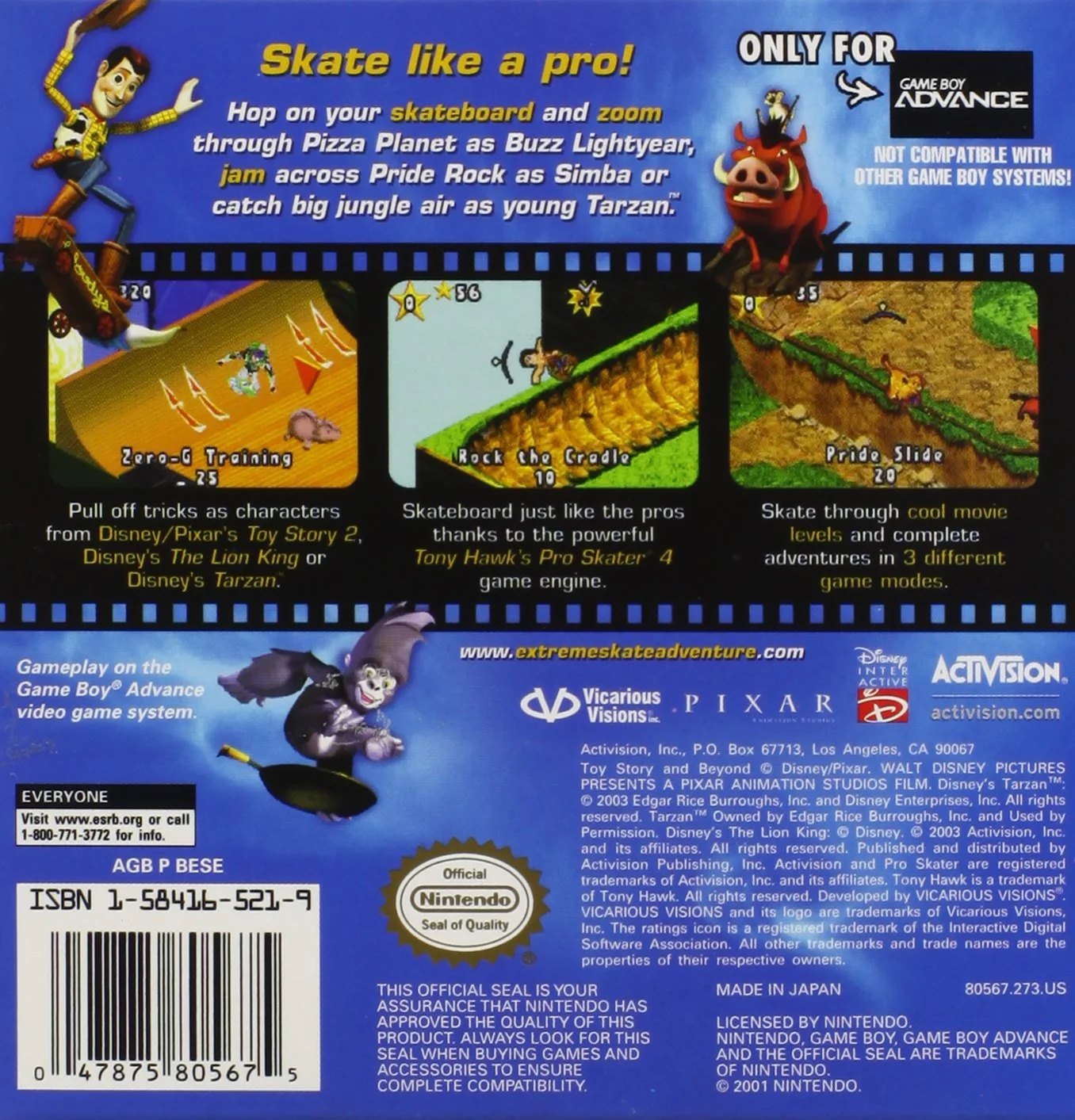 Disney''s Extreme Skate Adventure GBA