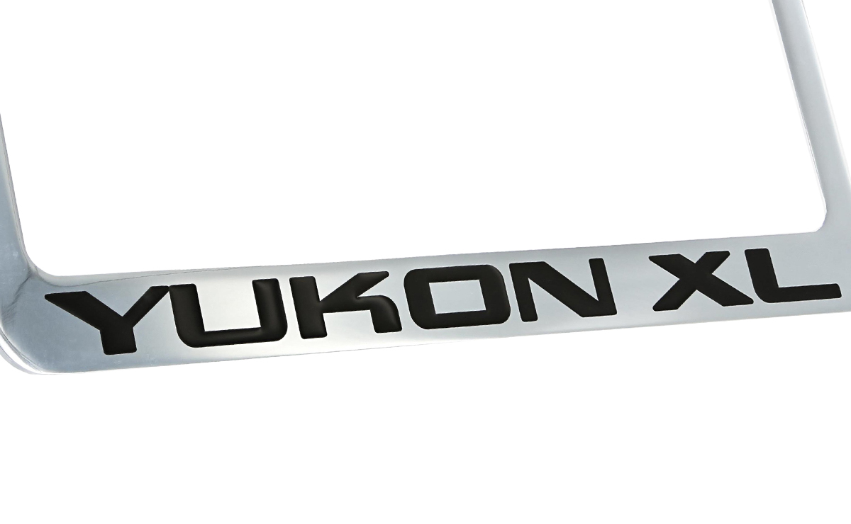 GMC Yukon XL Chrome Plated Metal License Plate Frame Holder