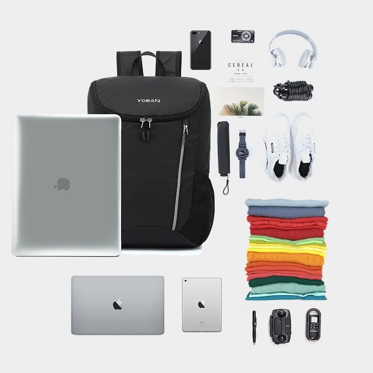 Packable Travel Hiking Backpack for Men Women, 40L Foldable Camping Backpack, Ultralight Outdoor Sport Daypack