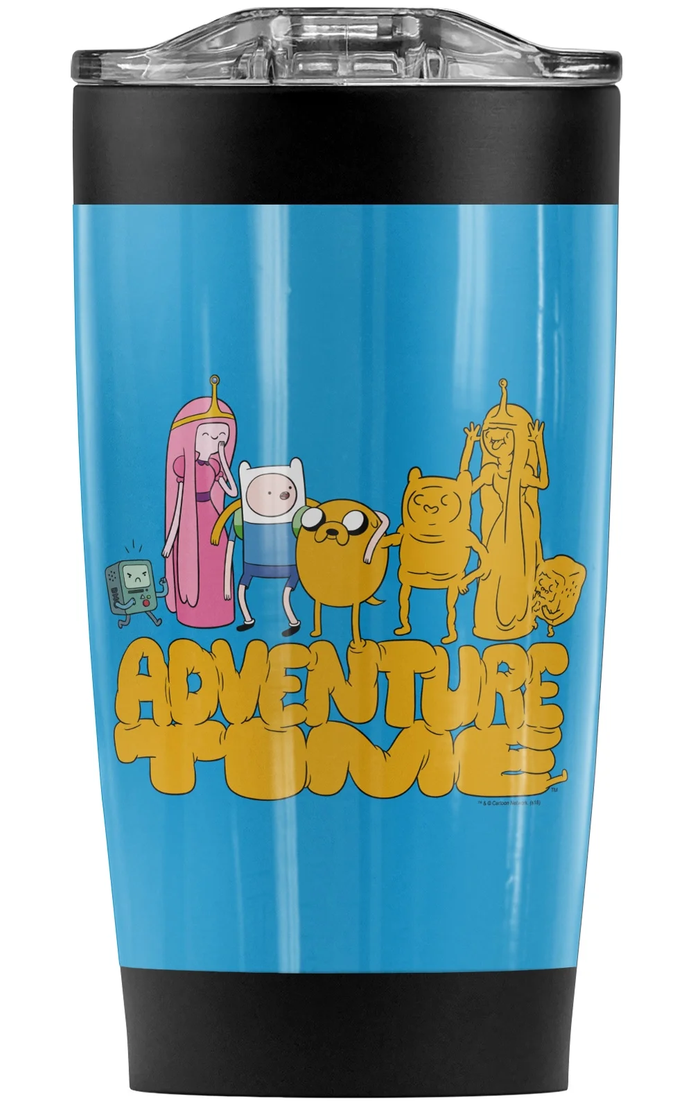 Adventure Time/Jake'S Friends Stainless Steel Tumbler 20 oz Coffee Travel Mug/Cup, Vacuum Insulated & Double Wall with Leakproof Sliding Lid | Great for Hot Drinks and Cold Beverages