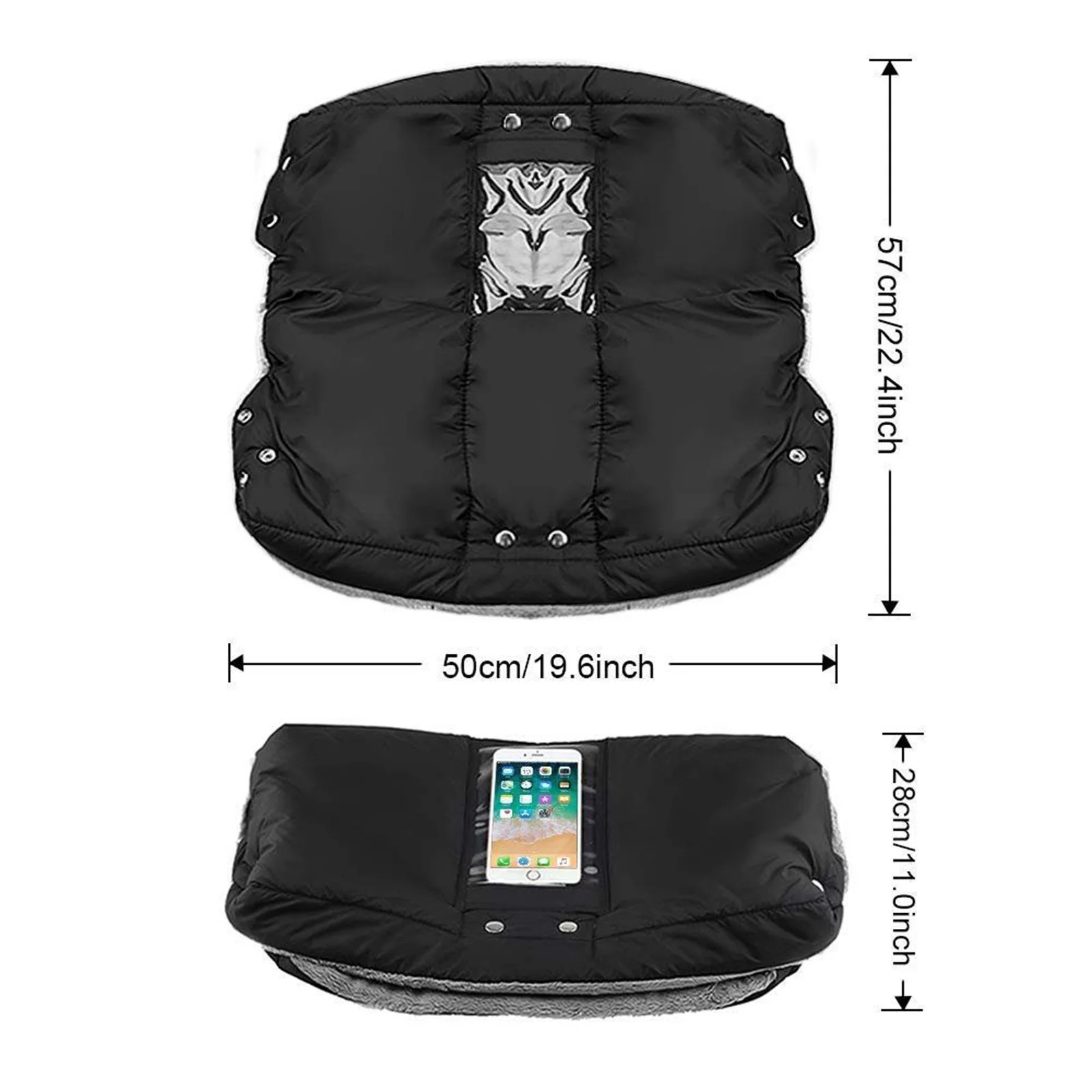 Pram Hand Warmer Pram Gloves Hand Universal Pram With Mobile Phone Pocket For Pushchairs Buggies Bicycle Trailers Gloves Mittens Toddler