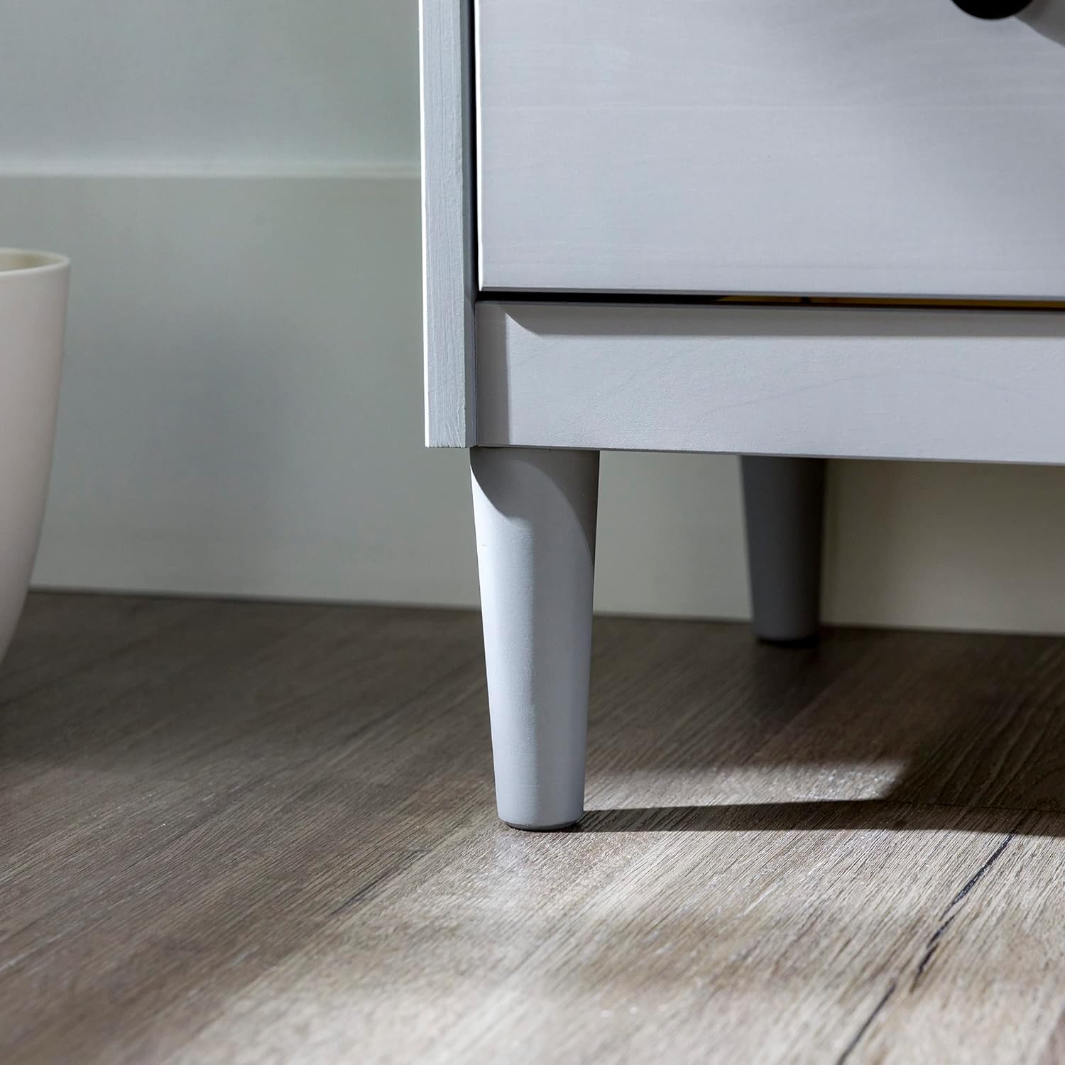 xrboomlife Myron Modern 4-Drawer Solid Wood Dresser  40 Inch  Grey