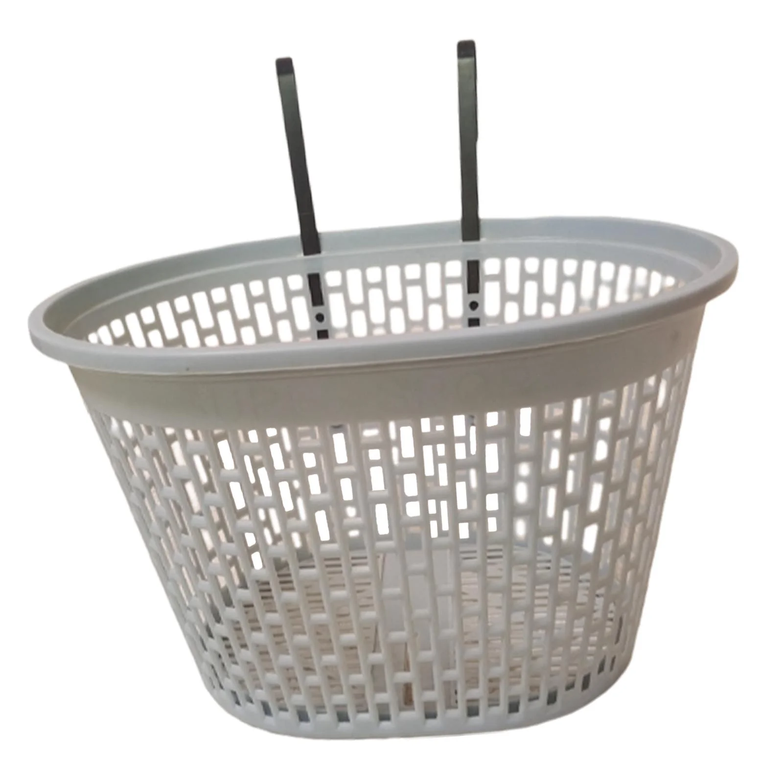 Folding Bike Frame Basket, Bike Cargo Rack Balance Bike Tricycle, Pet Carrying Carrier, Boys Multi Purpose Camping, Bike Handlebar Front Basket Grey