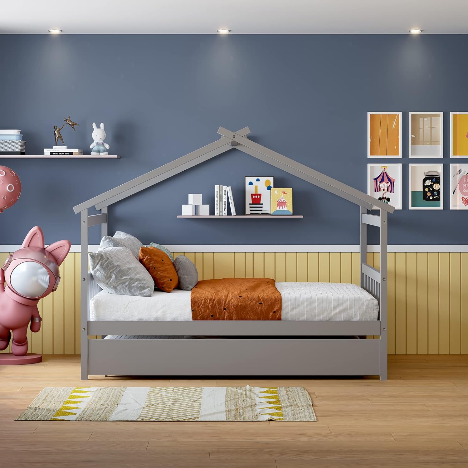 Full House Bed Frame With Trundle