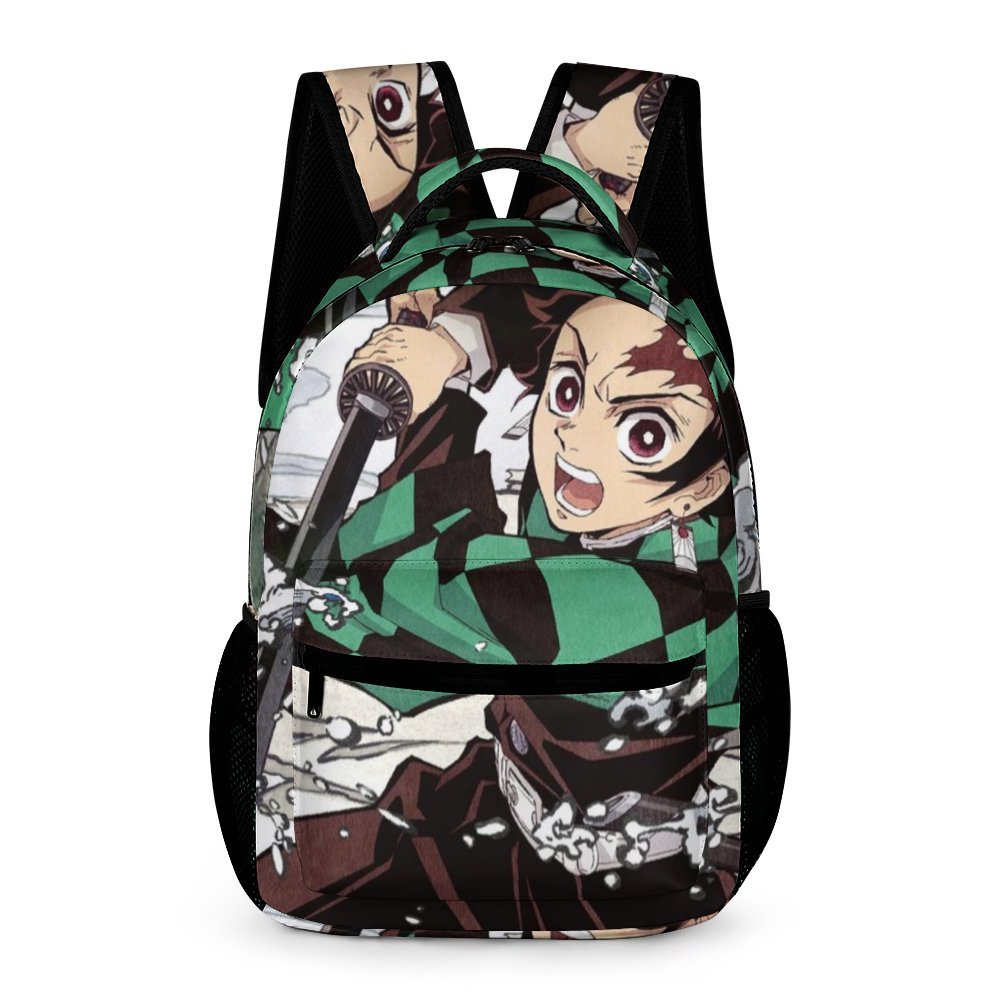 Tanjirou Kamado Kimetsu No Yaiba Backpack For Kids Adult School Student Book Bag Satchel Rucksack Adjustable Shoulders Laptop Daypack