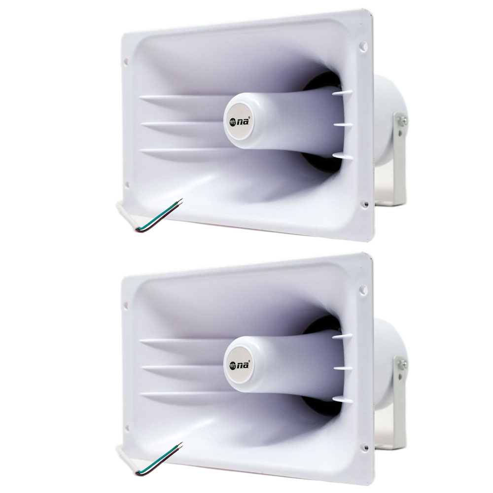 PA Power Horn Speaker 50W RMS Indoor Outdoor 100 Watt  Max Power 2 PACK
