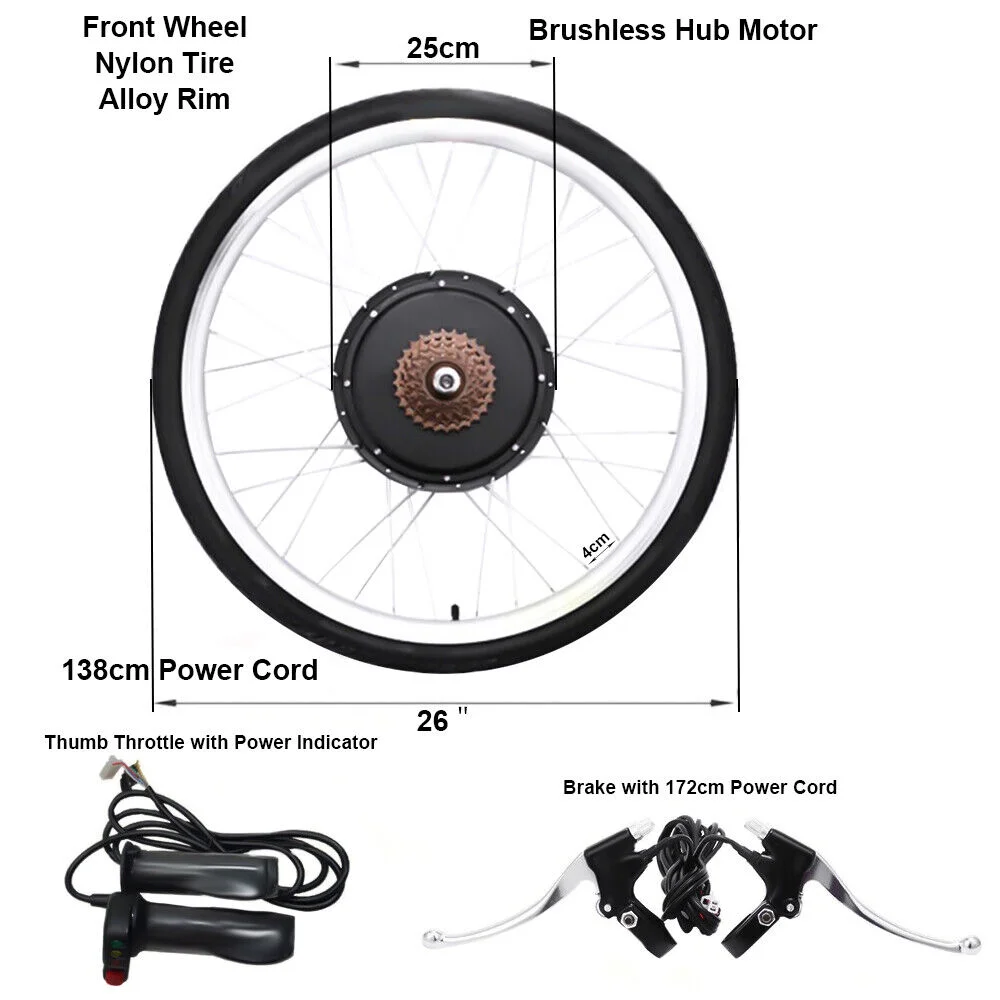1000W 48V Rear Wheel 26