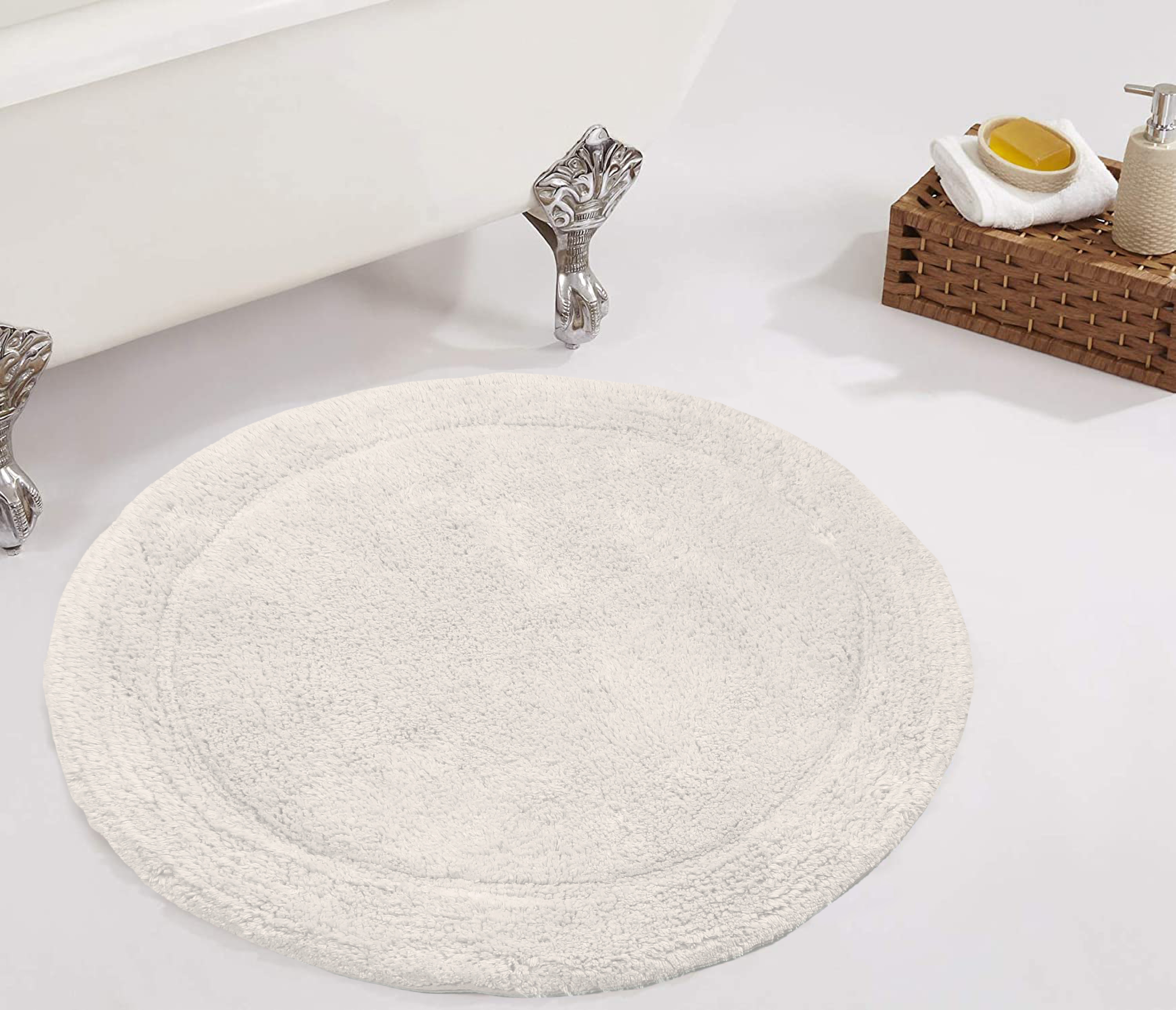 Home Weavers Waterford Collection 100% Cotton Tufted Bath Rug, Extra Soft and Absorbent Bath Rugs, Non-Slip Bath Mats, Machine Washable Bath Mats for Bathroom, 30