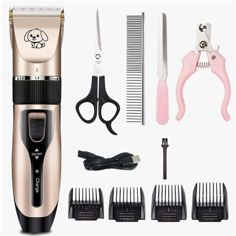 Dog Clippers for Grooming, Cordless Rechargeable Pet Grooming Kit, Electric Quiet Hair Clippers Set for Dogs Cats Pets