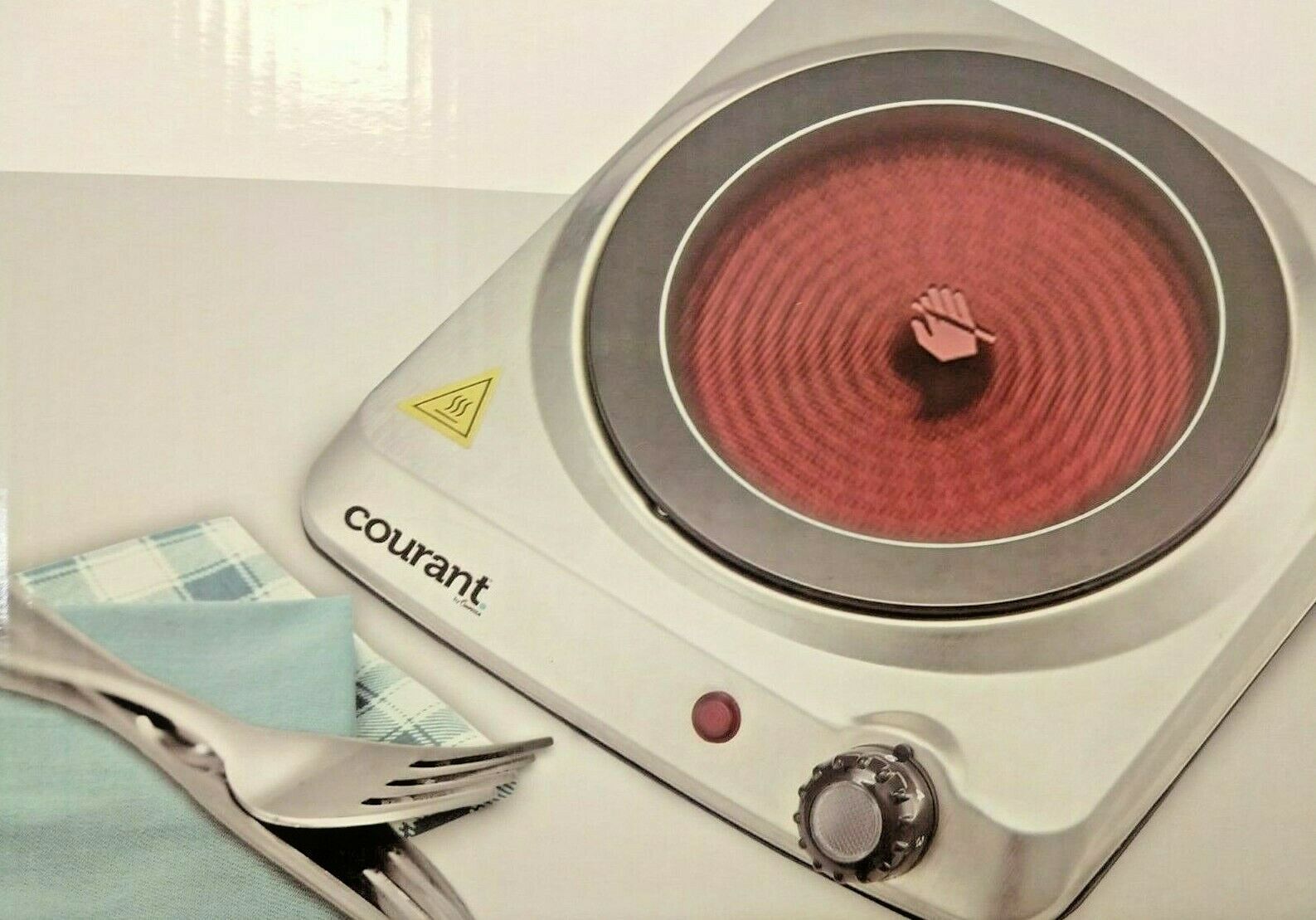 Portable Ceramic Glass Single Burner 1000W Infrared Technology Stainless Steel