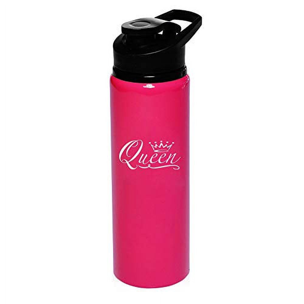 MIP Brand 25 oz Aluminum Sports Water Travel Bottle Queen Fancy (Hot-Pink)