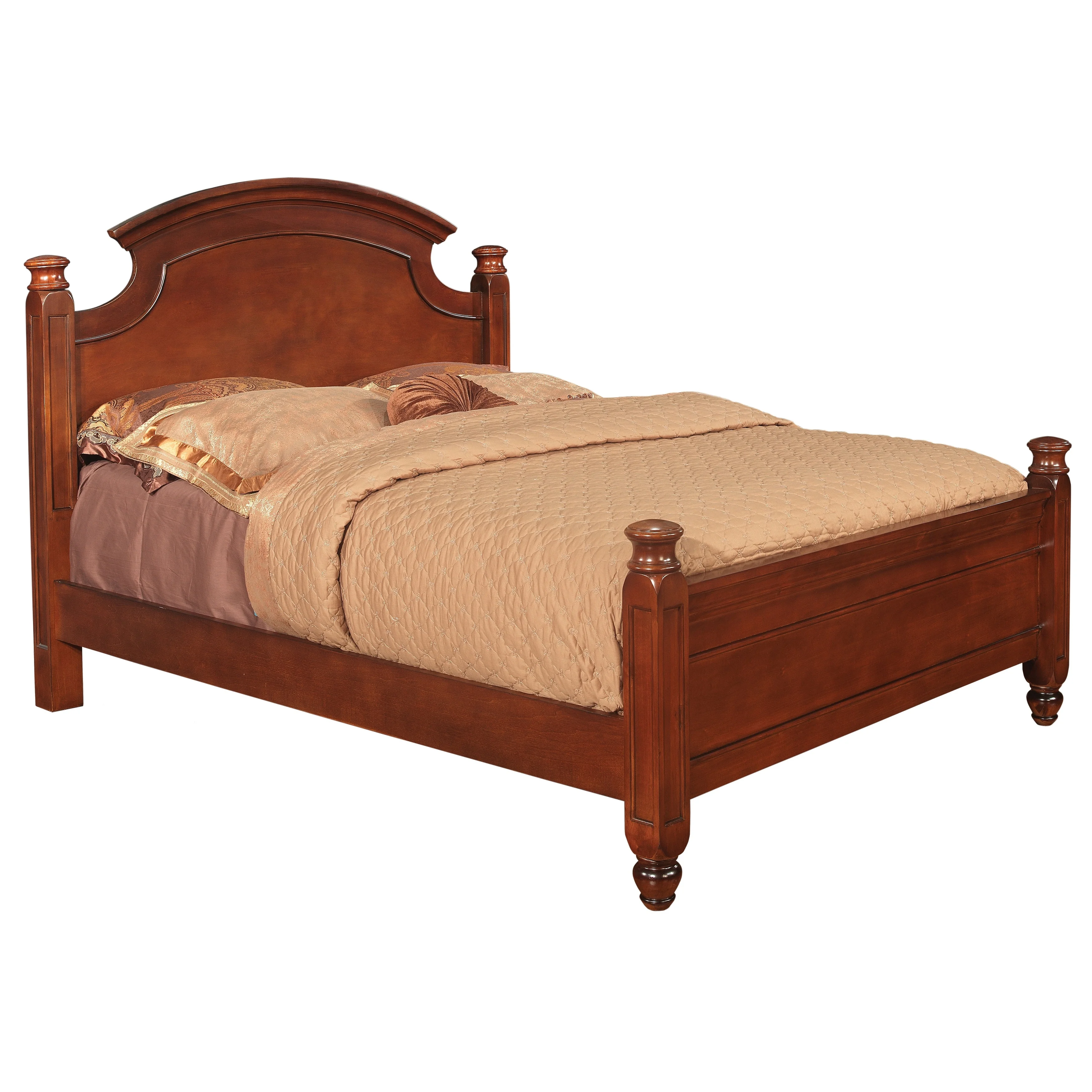 Glory Furniture Summit Full Poster Bed in Cappuccino
