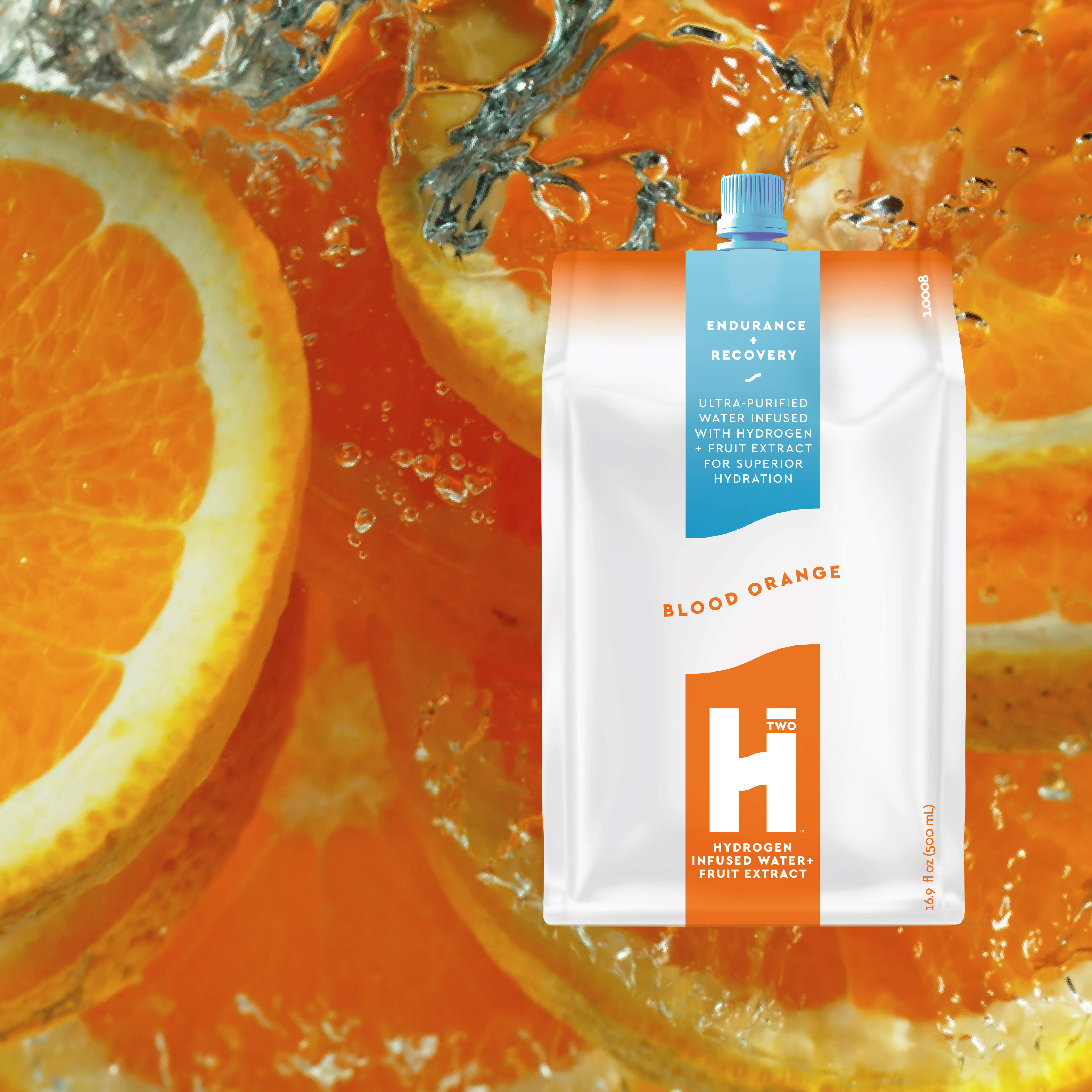HTWO 16.9 oz Blood Orange Hydrogen Infused Water - We Make Water Tasty, Refreshing with Benefits