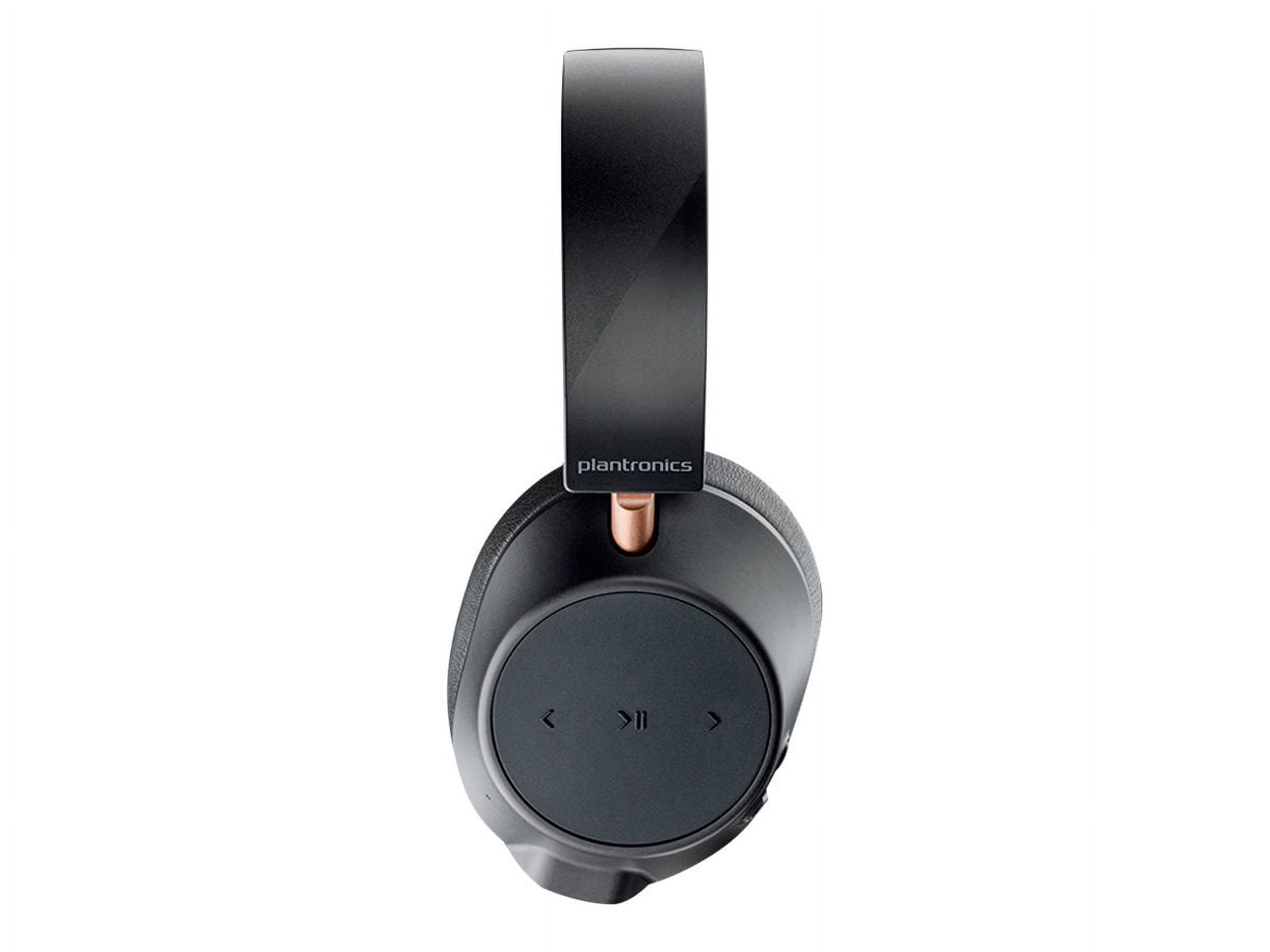 Poly - Plantronics Backbeat GO 810 - Headphones with mic - full size - Bluetooth - wireless - active noise canceling - 3.5 mm jack - graphite black