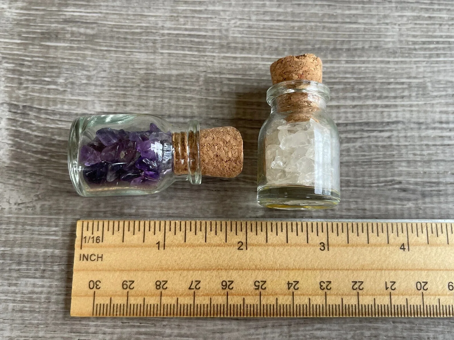 12 Mini Gemstone Bottles Chip Set, Gemstone Chip Bottles, Chakra Crystal