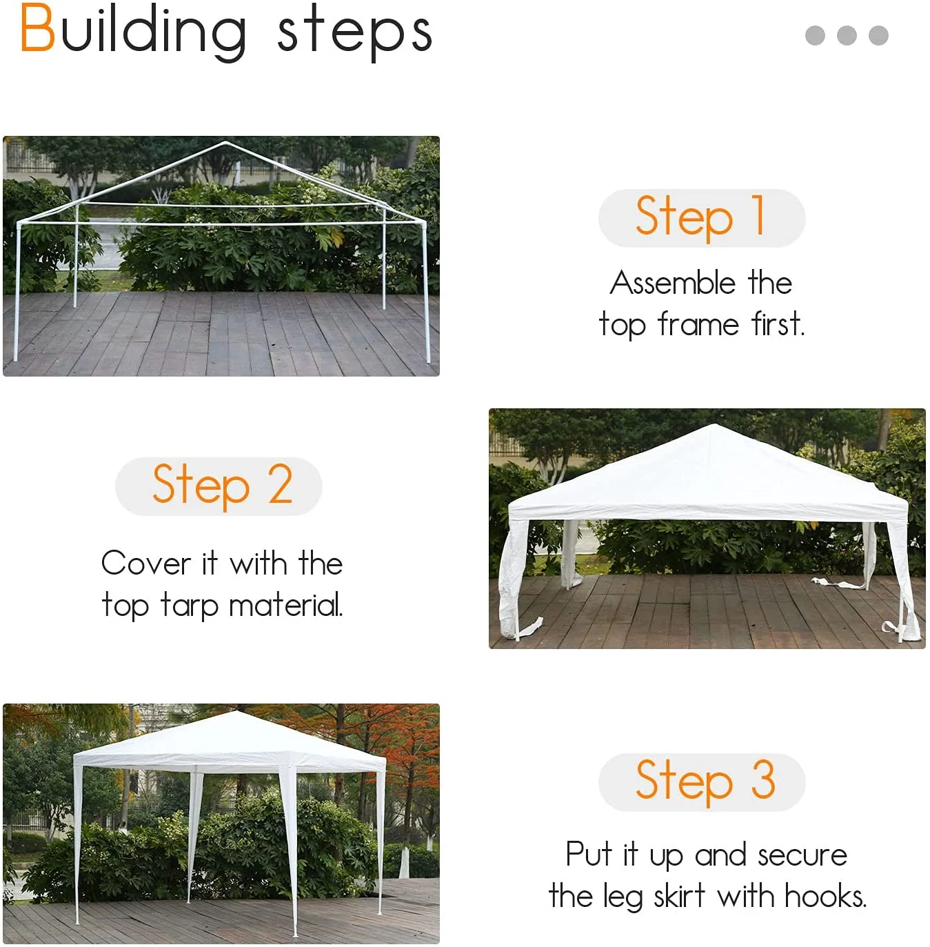 BestMassage 10' x 10' White Event Outdoor Canopy