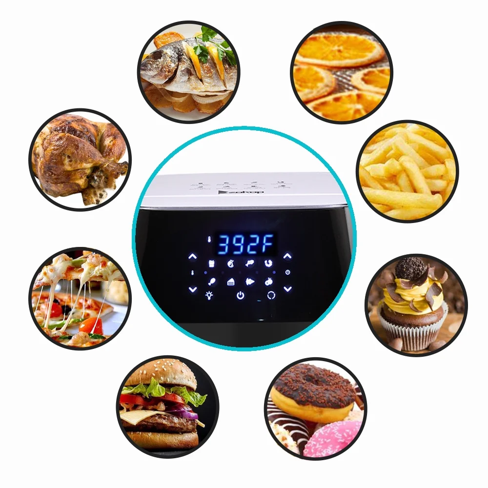 ZOKOP 16.9Qt/16L Air Fryer 1800W Black