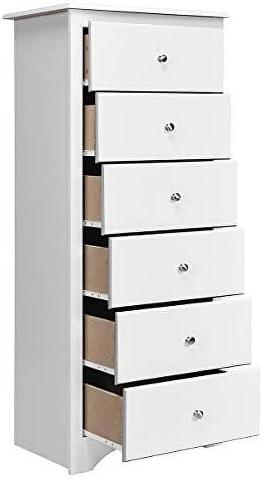 NLIBOOMLife 6 Dresser Chest  Free Standing Wooden  Cabinet w/Metal Handles  Classic Tall Dresser Organizer  Multi-Functional Home  for Hallway Living Room  Grey