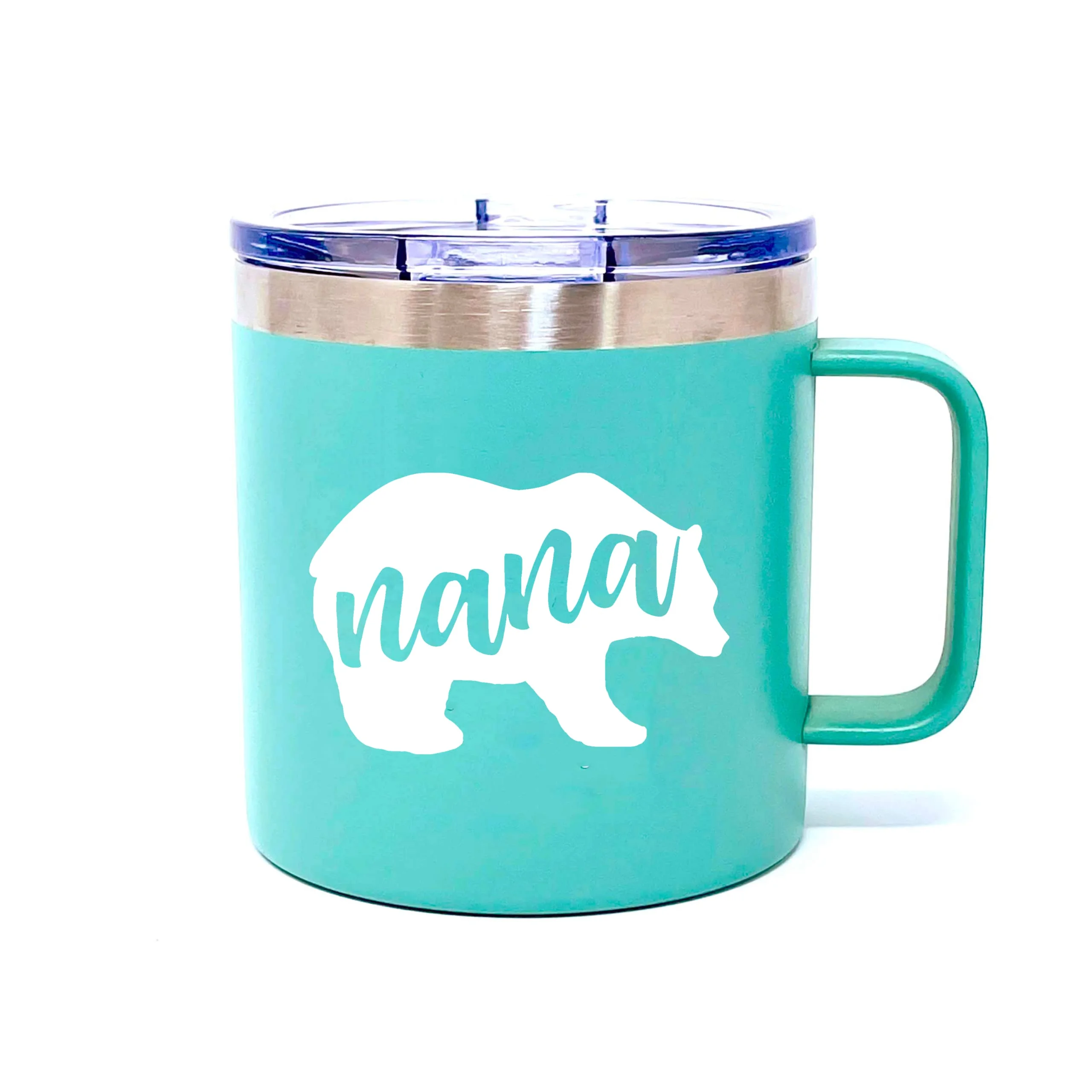 Nana Bear Teal 14 oz Camper Tumbler