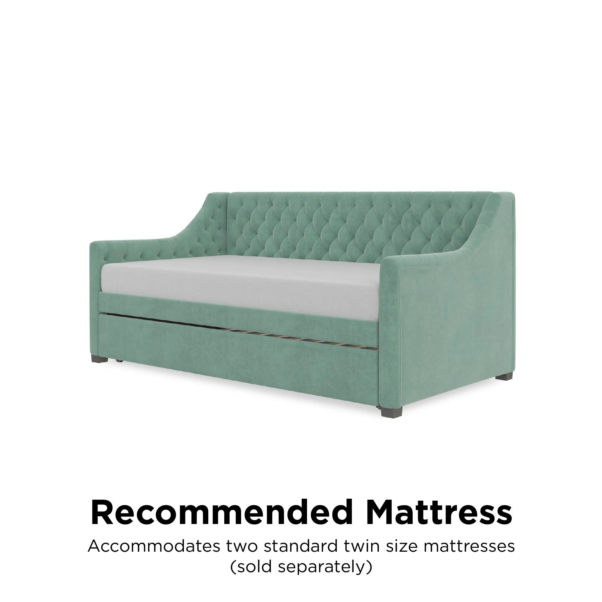 Little Seeds Monarch Hill Ambrosia Twin Daybed and Trundle, Teal Velvet