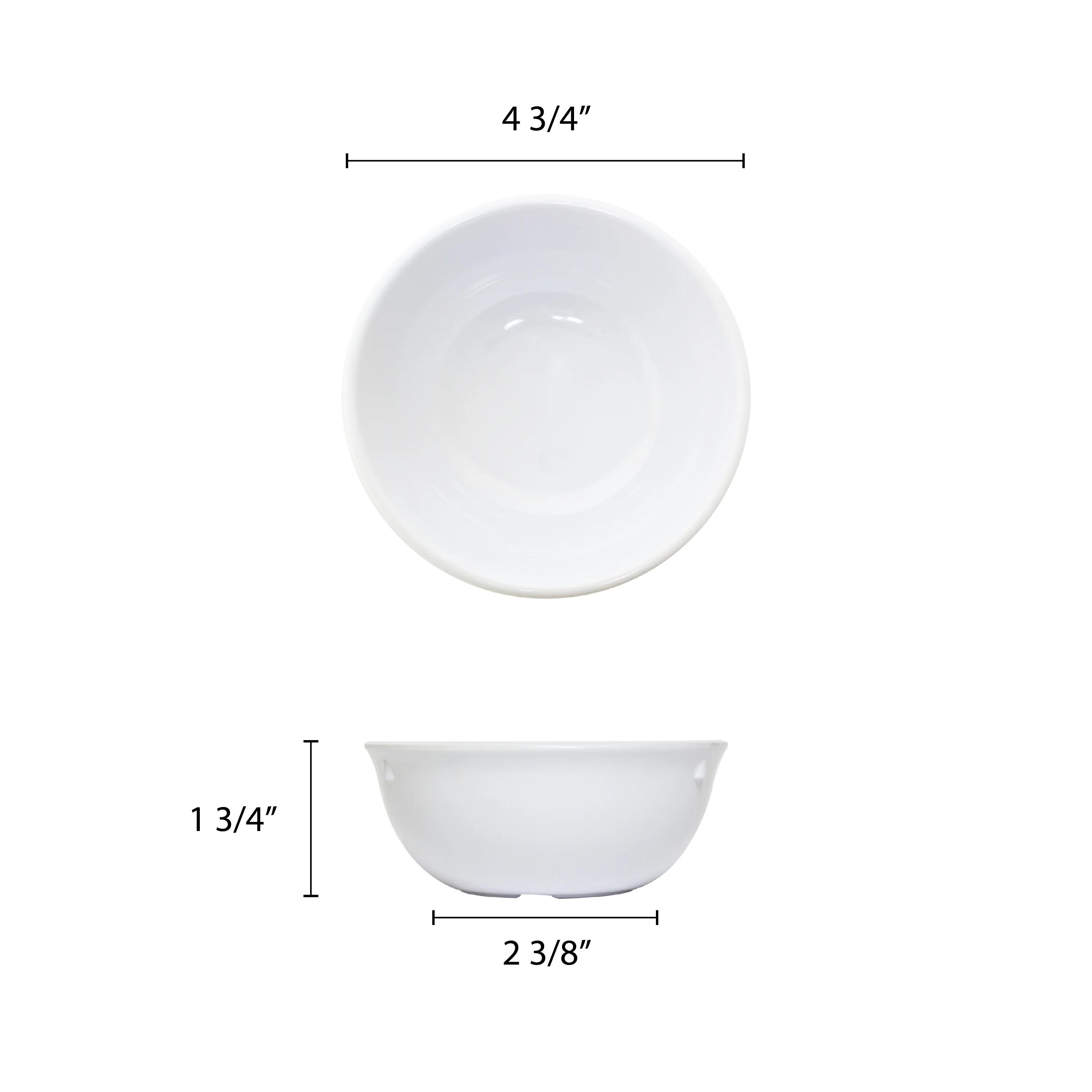 Excellante Nustone White Melamine Dinnerware Collection 4.875 Inch - 11 oz. Nappie, Comes In Dozen