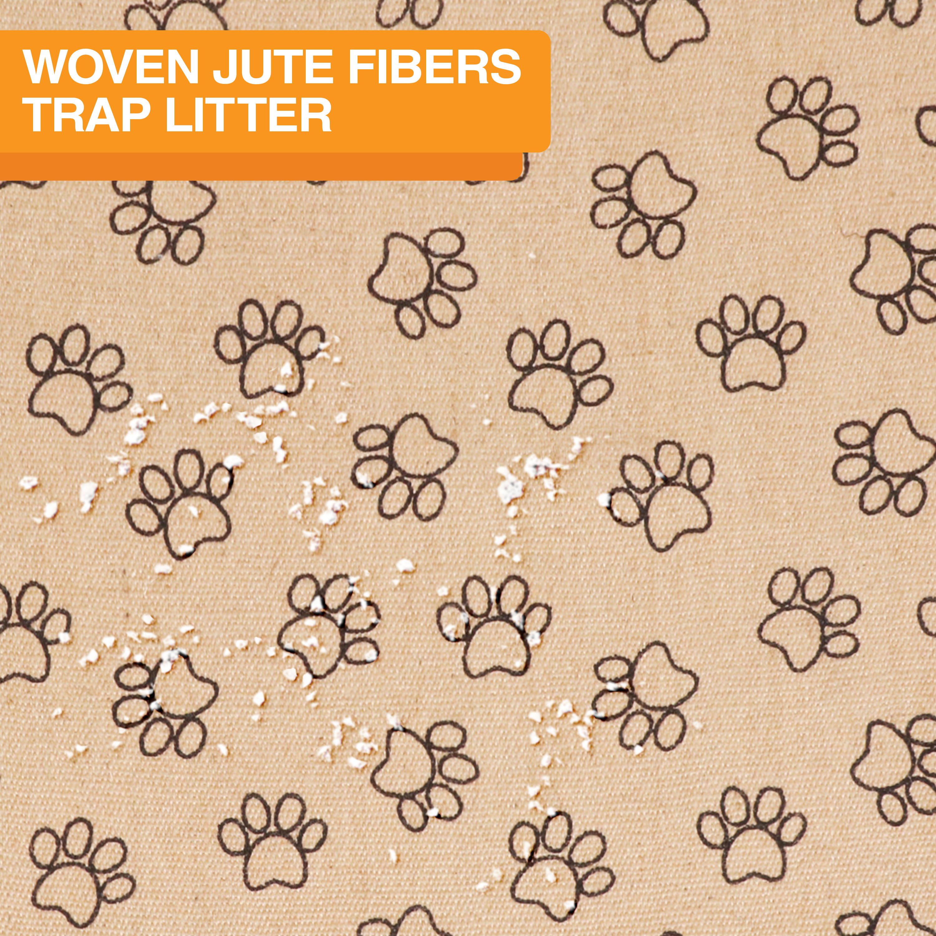 Neater Pets Jute Litter Trapping Mat, Paw Print, 24