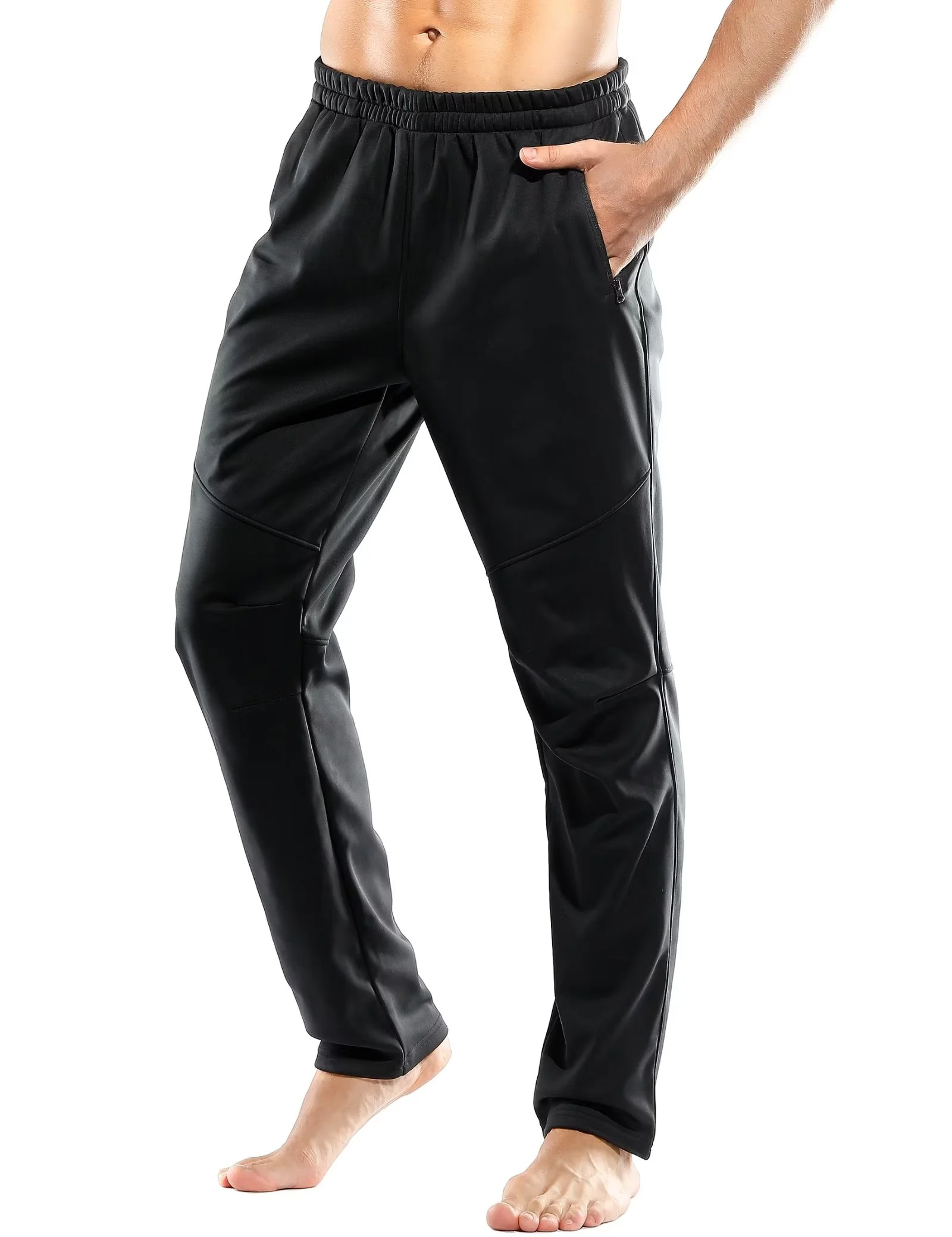 INBIKE Winter Fleece Pants Men, Windproof and Warm, for Cycling Running Hiking and Other Outdoor Activities L