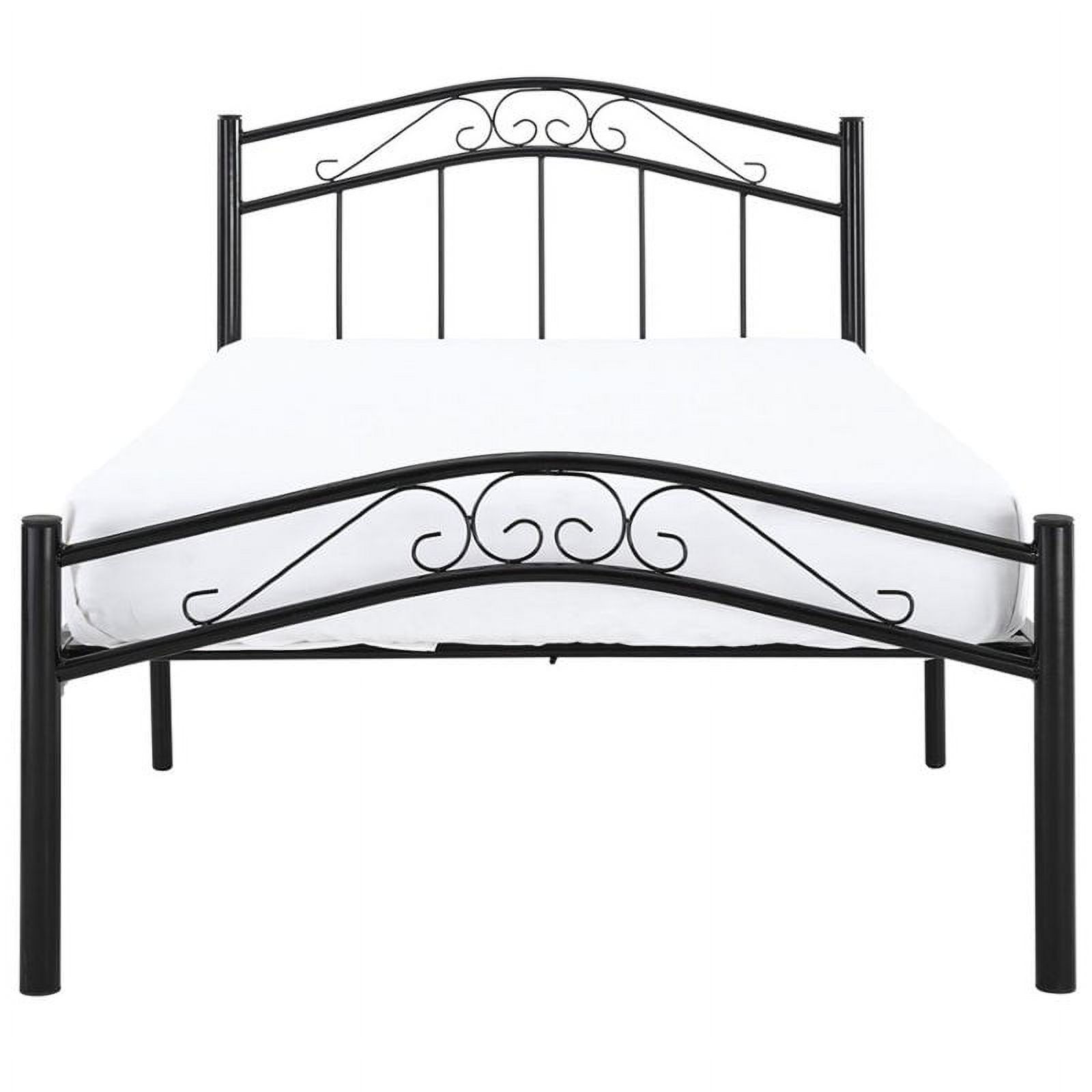 Hawthorne Collection Twin Metal Bed in Black