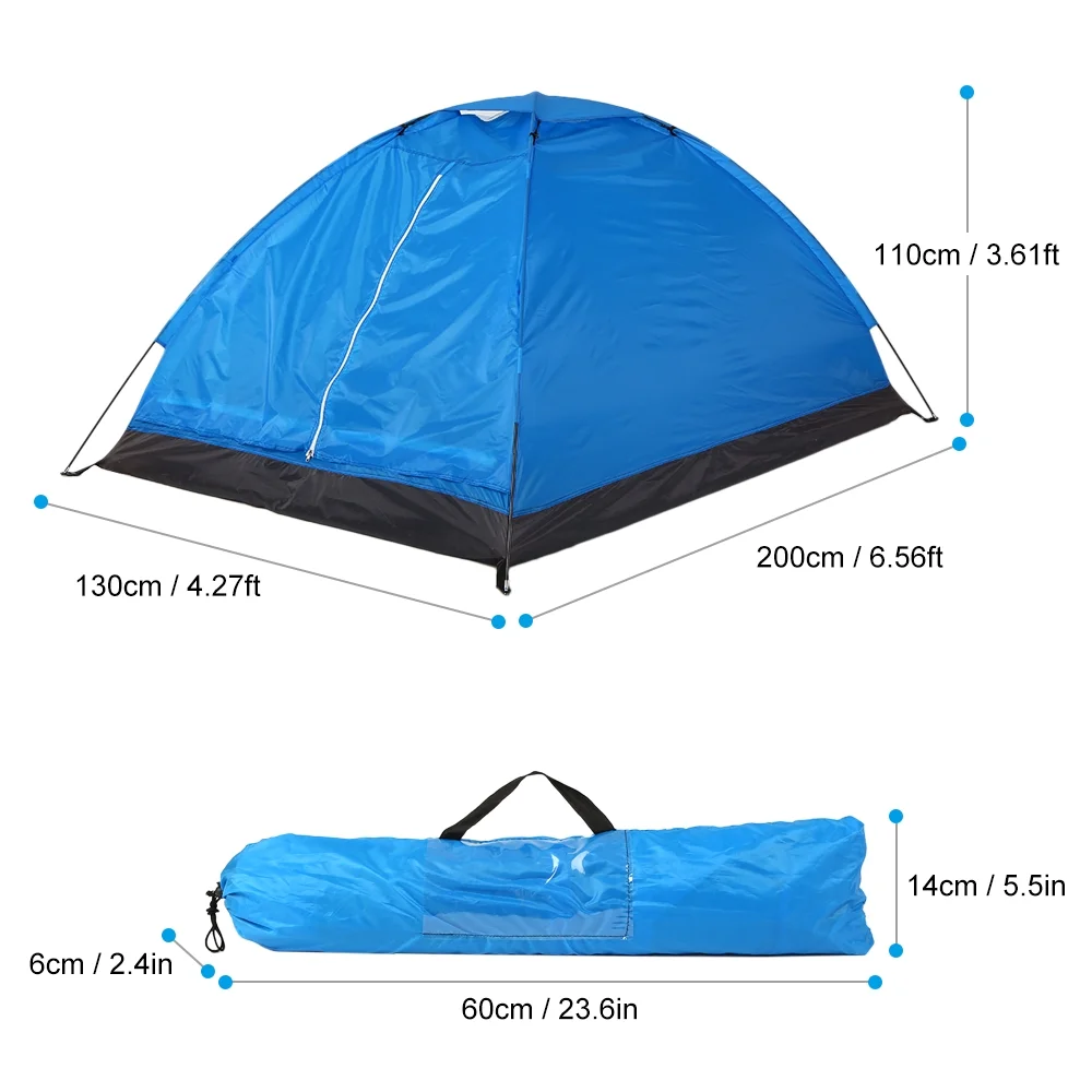 MIXFEER Camping Tent for 2 Person Single Layer Outdoor Portable Beach Tent