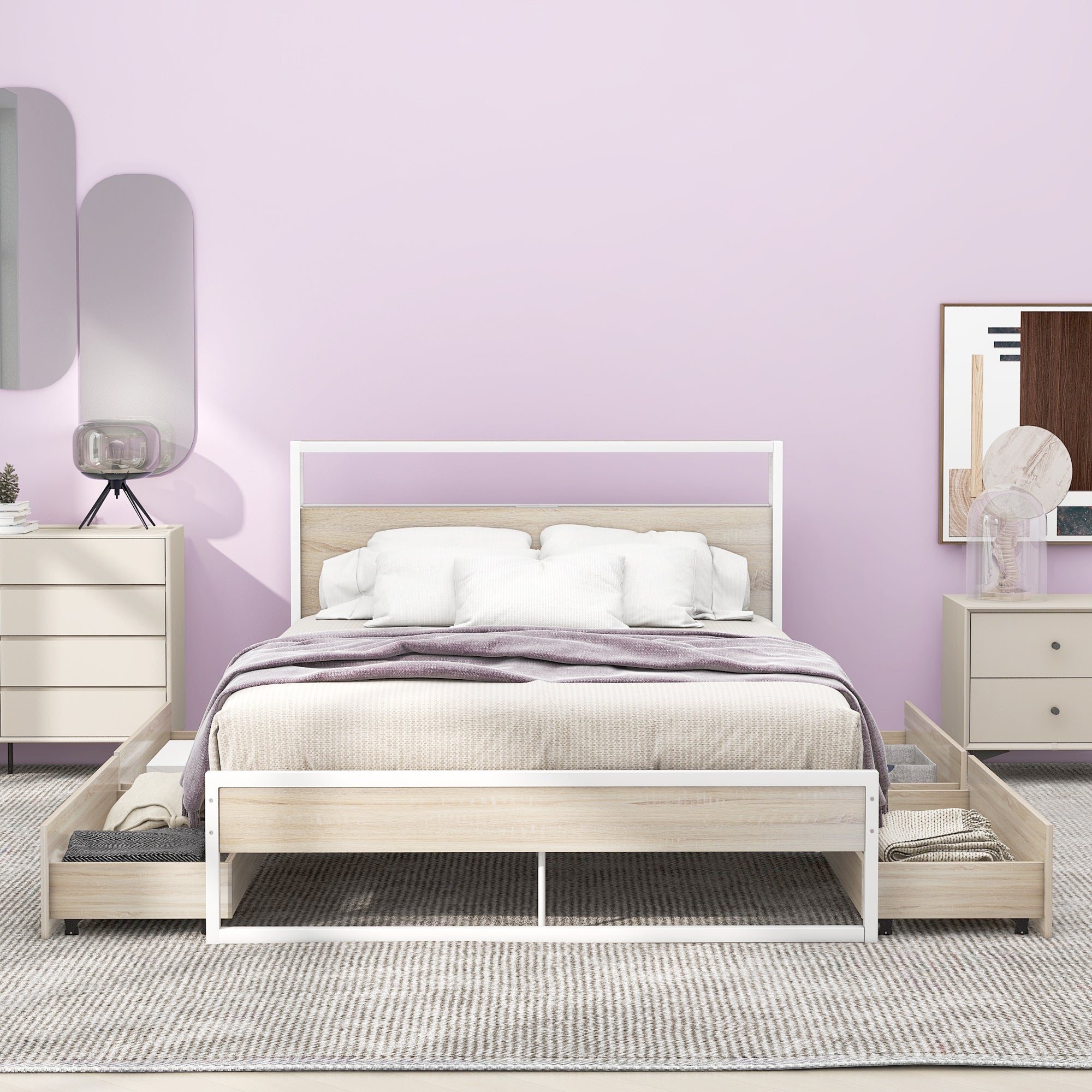 Ultimate Sleep Haven: The Luxe Metal Platform Bed