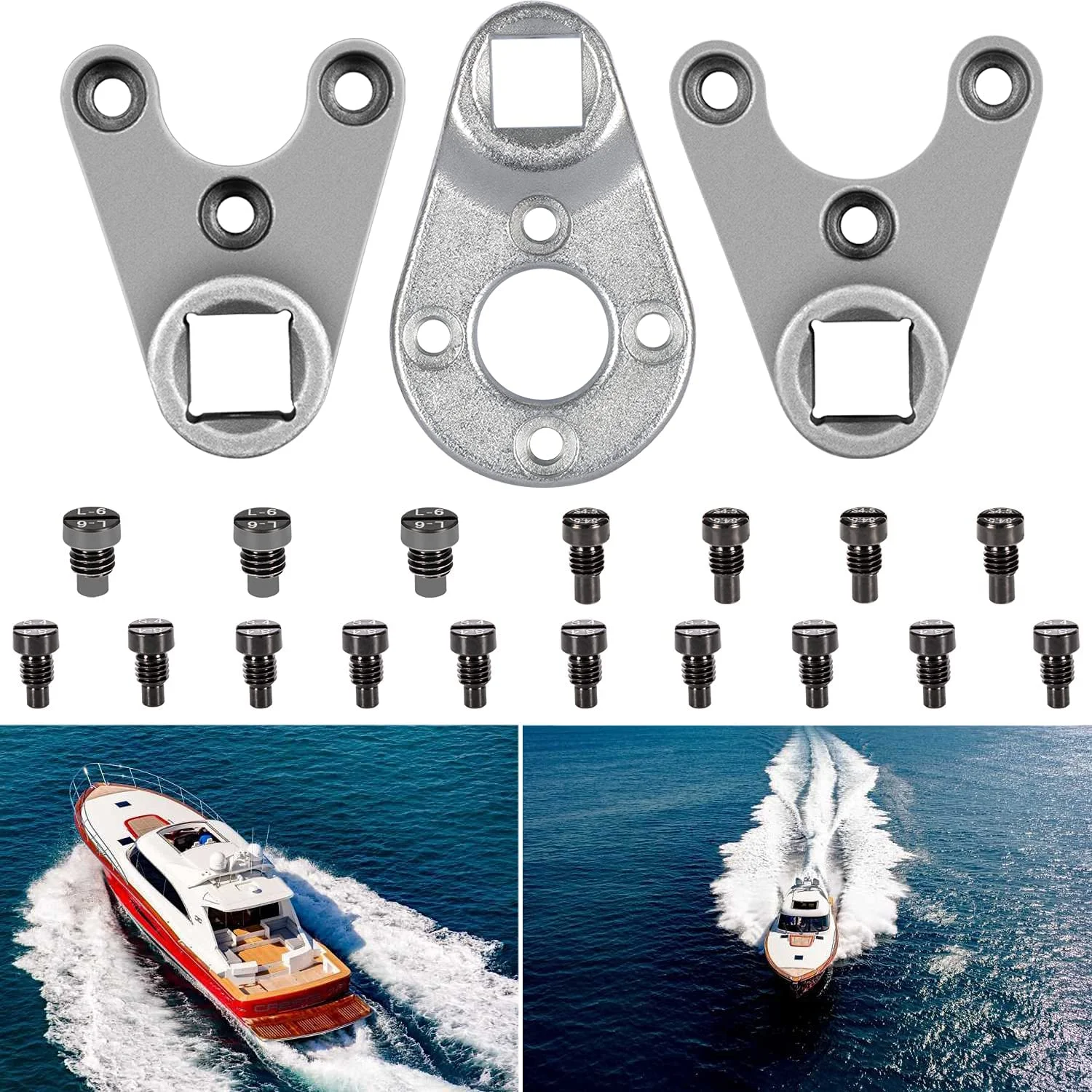 LE-JX Outboard Trim/Tilt Pin Wrench Tools Set - MT0004 & MT0006 & MT0009 Fit for Yamaha Suzuki Johnson Evinrude