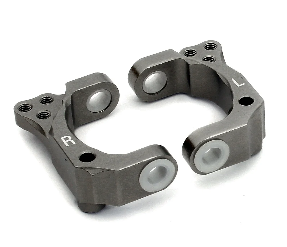 Integy RC Toy Model Hop-ups T6679GREY Billet Machined Caster Blocks for HPI 1/10 Blitz Short Course Truck