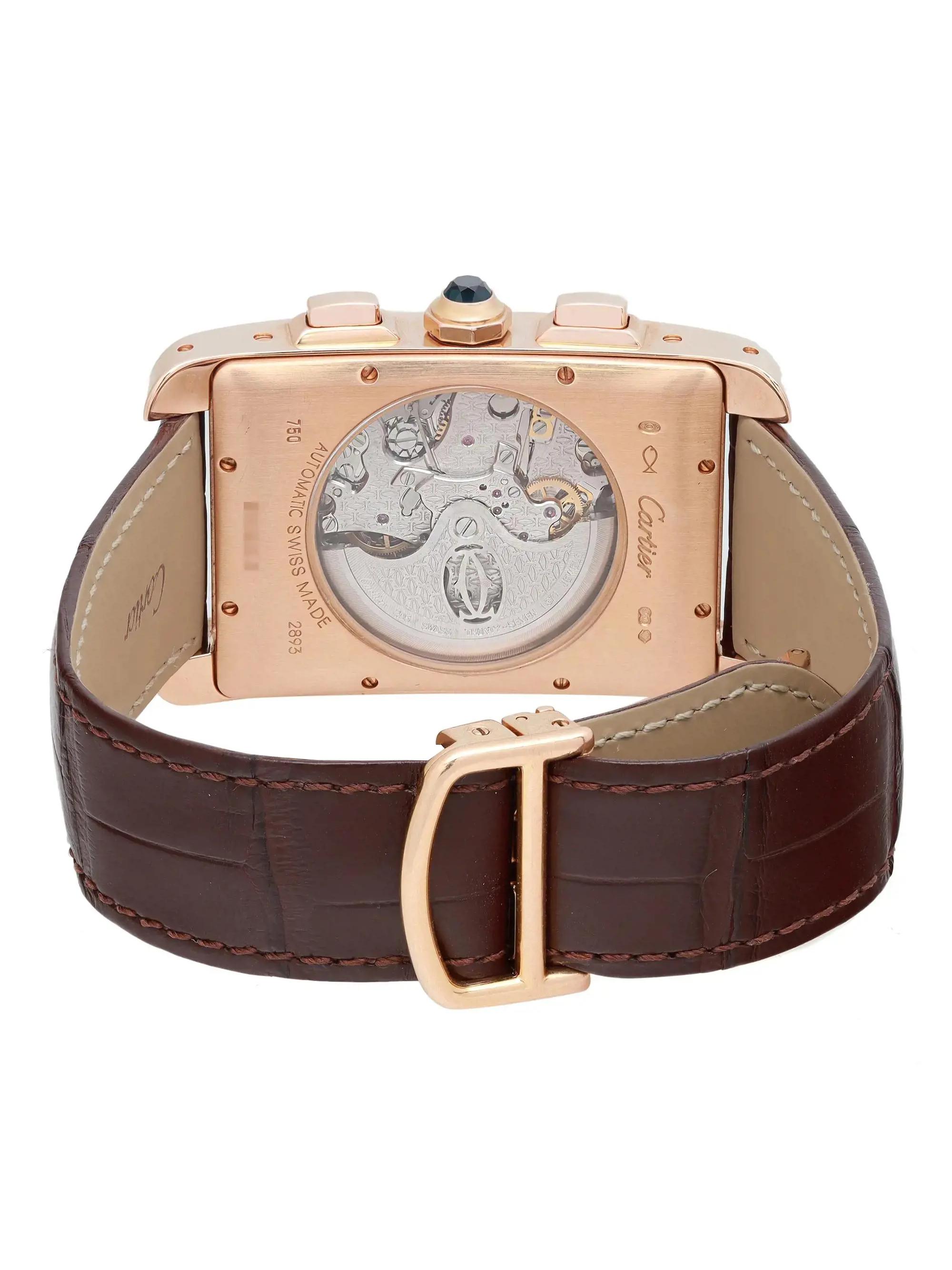 Cartier Tank Americaine XL 18K Rose Gold Silver Dial Automatic Watch W2610751