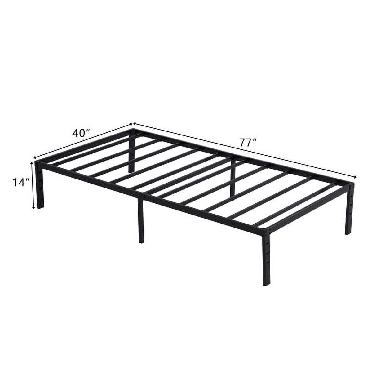 Roxona Simple Basic Iron Bed Frame Iron Bed 190.5*96.5*35.5cm Bed Height 14