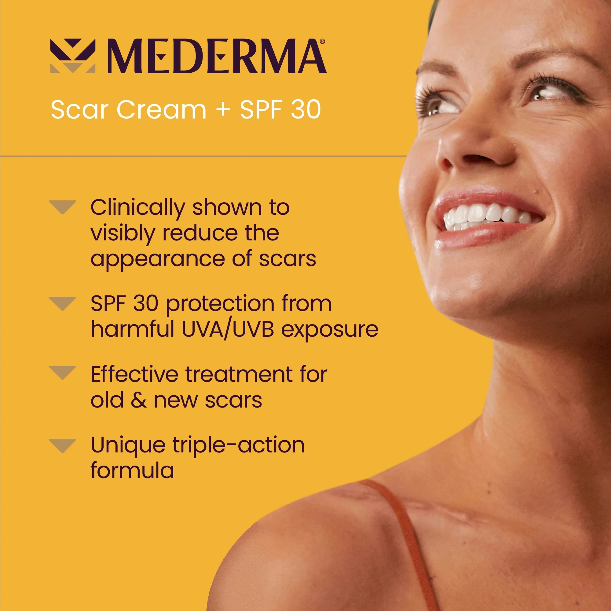 Mederma Scar Cream Plus SPF 30, Sunscreen, Protects Scars from Sun Damage, 0.7 oz (20g)