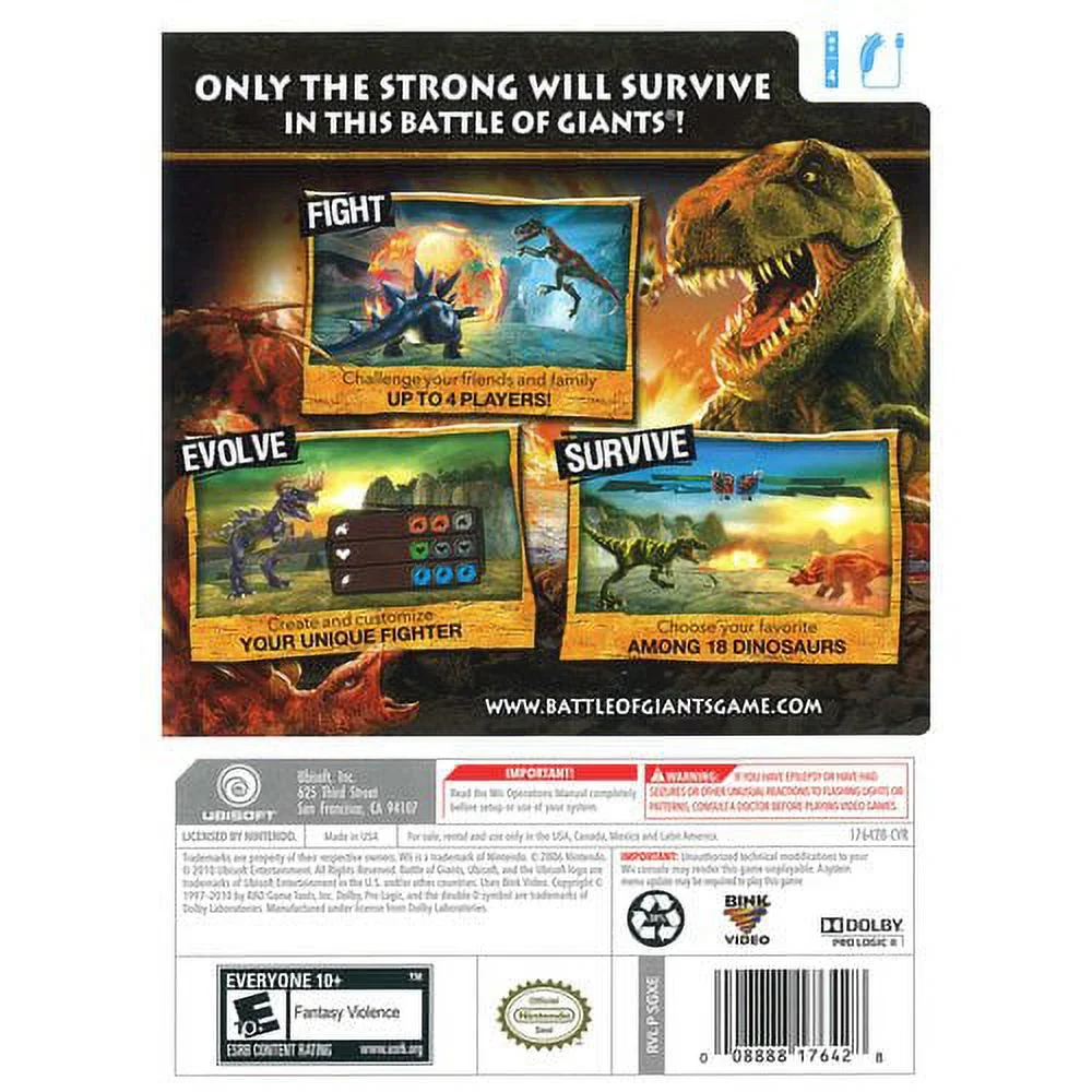 battle of giants dinosaur strike - nintendo wii