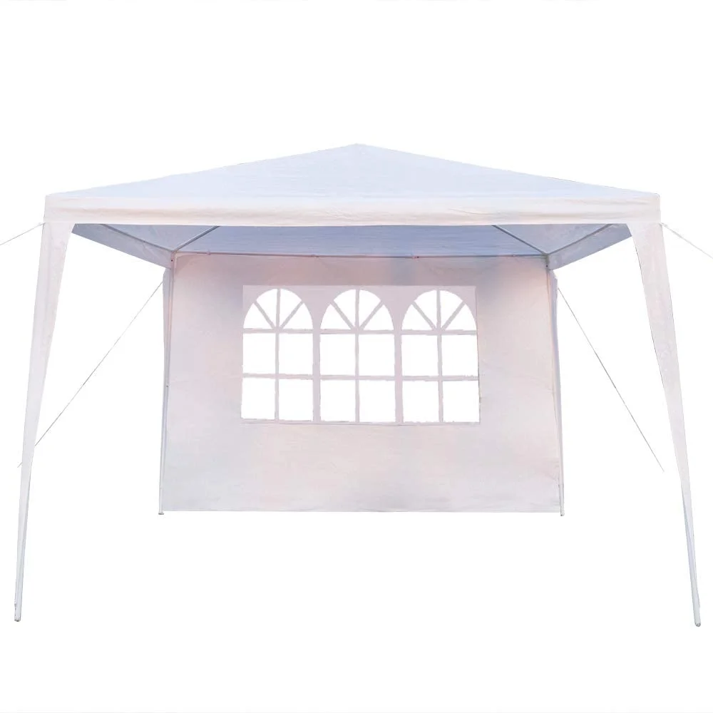 Canopy Tent 10 x 10 Ft Party Tent Beach Cabana Shade for Patio Garden Backyard Wedding Easy Up Sun Shelter Grill Pergola White