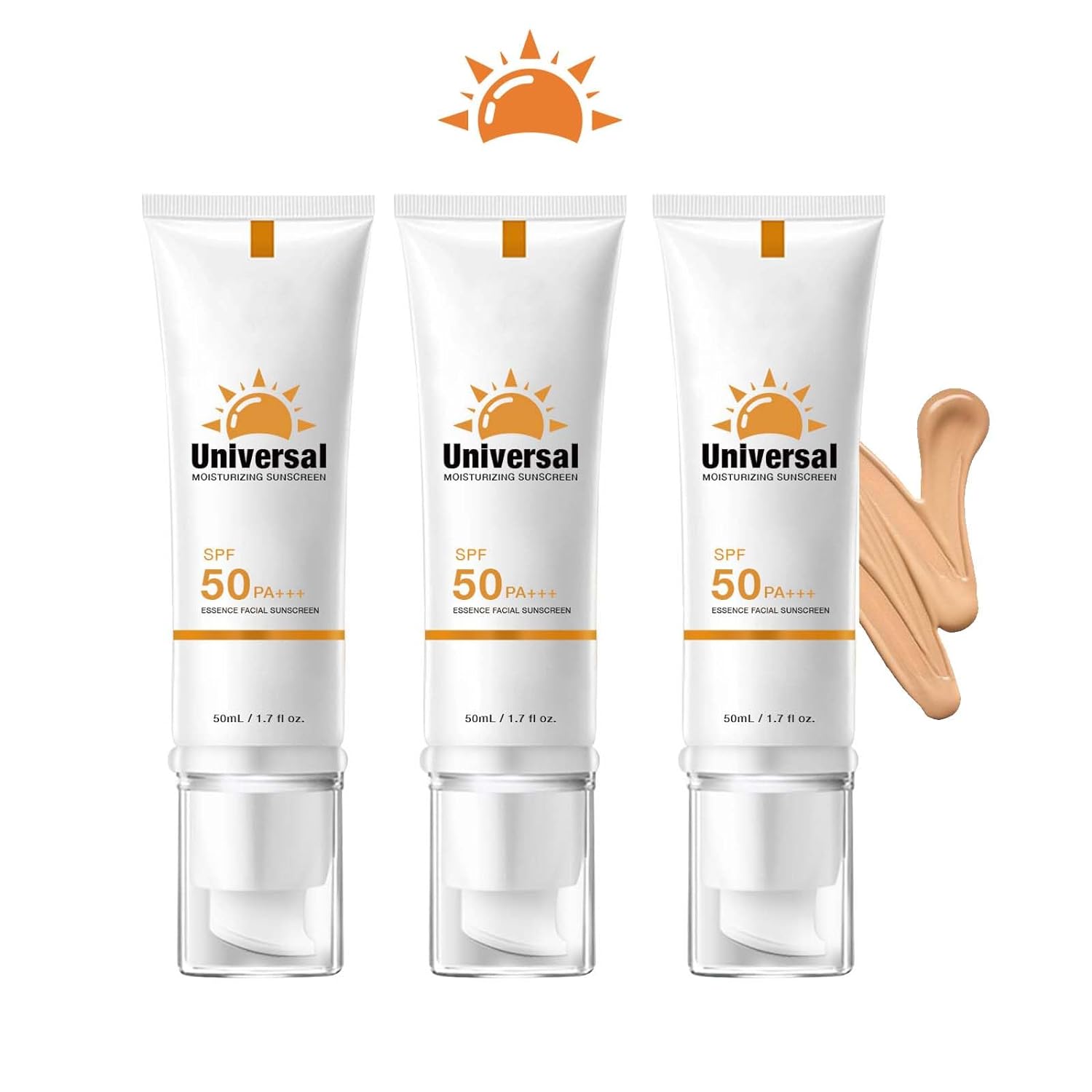 Tinted Sunscreen, Universal Protector Solar SPF 50, No Sticky Refreshing Non And Does Not Harm Residue for All Skin Type and UV Defense